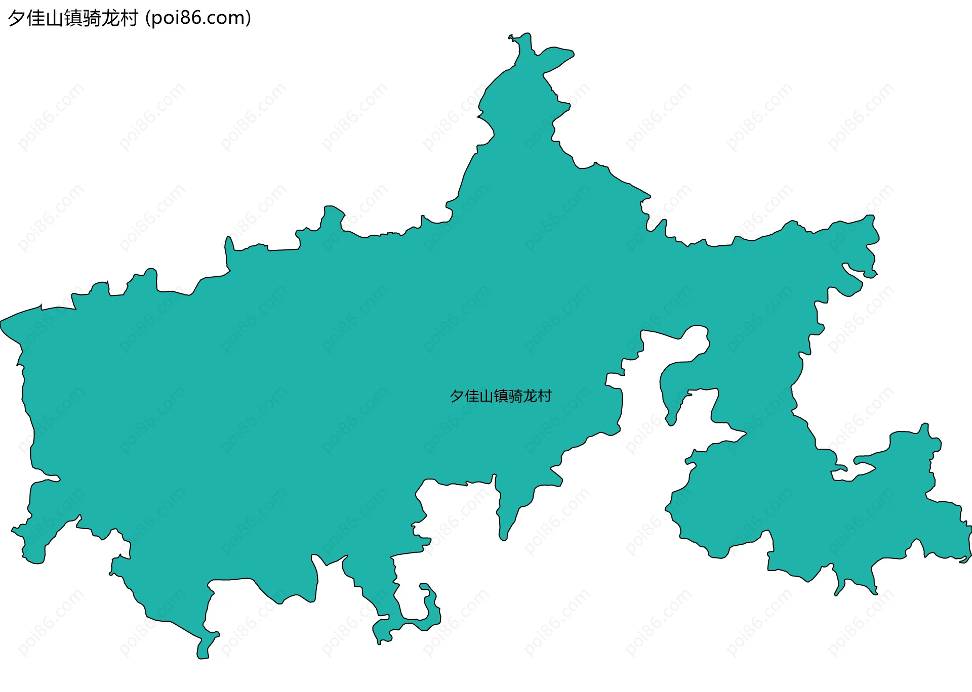 夕佳山镇骑龙村边界地图