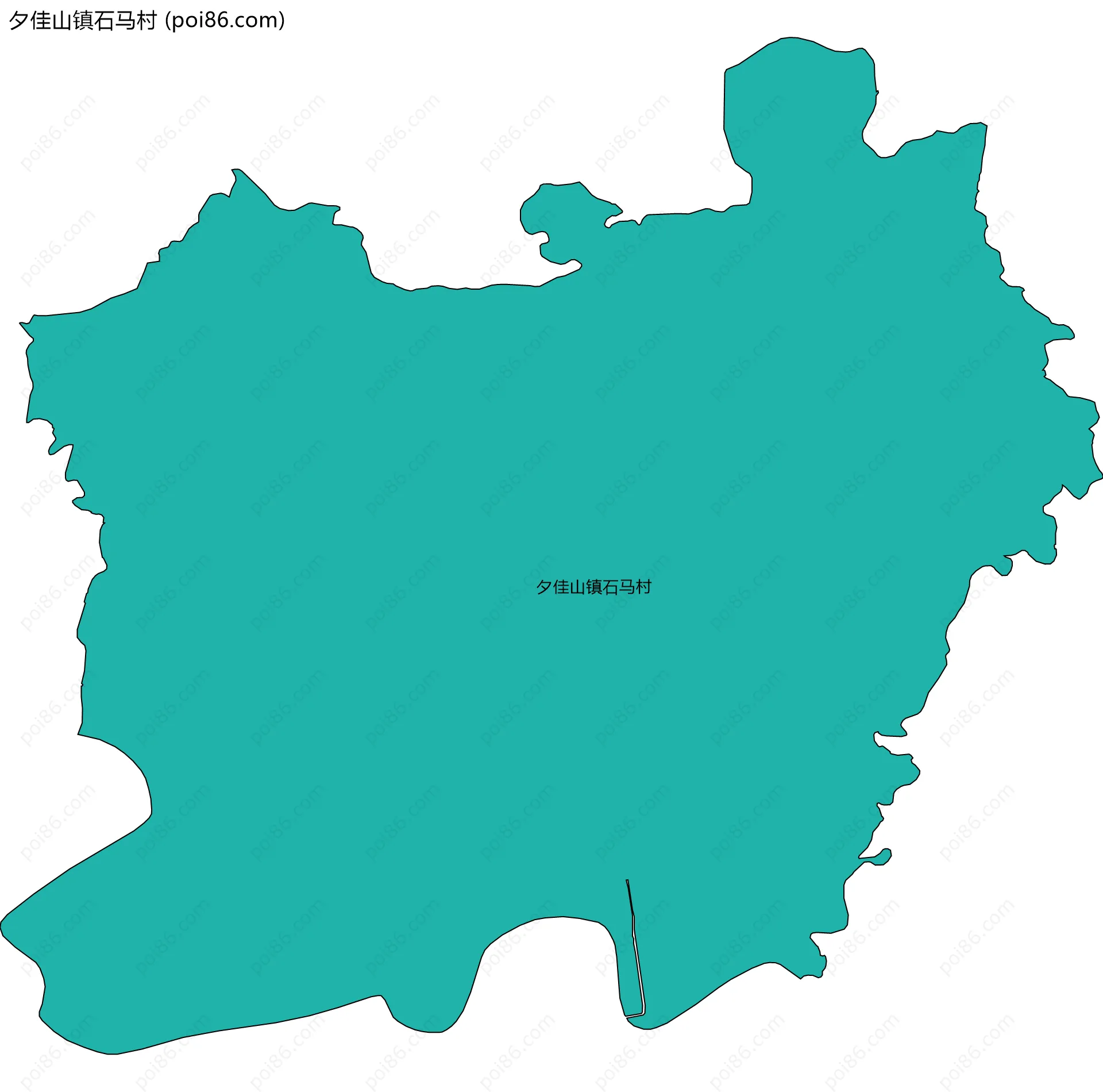 夕佳山镇石马村边界地图