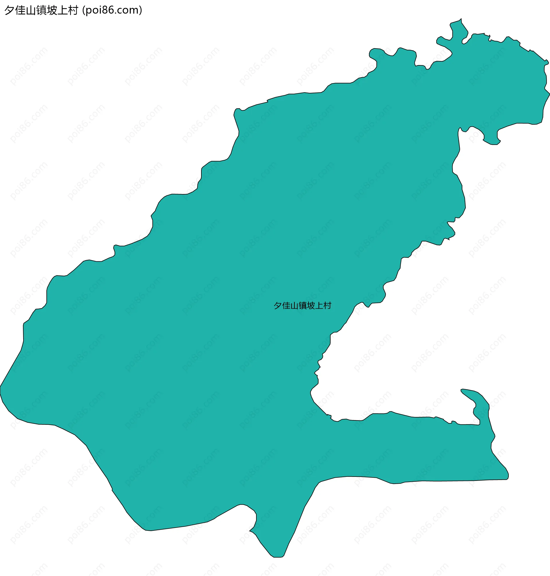 夕佳山镇坡上村边界地图