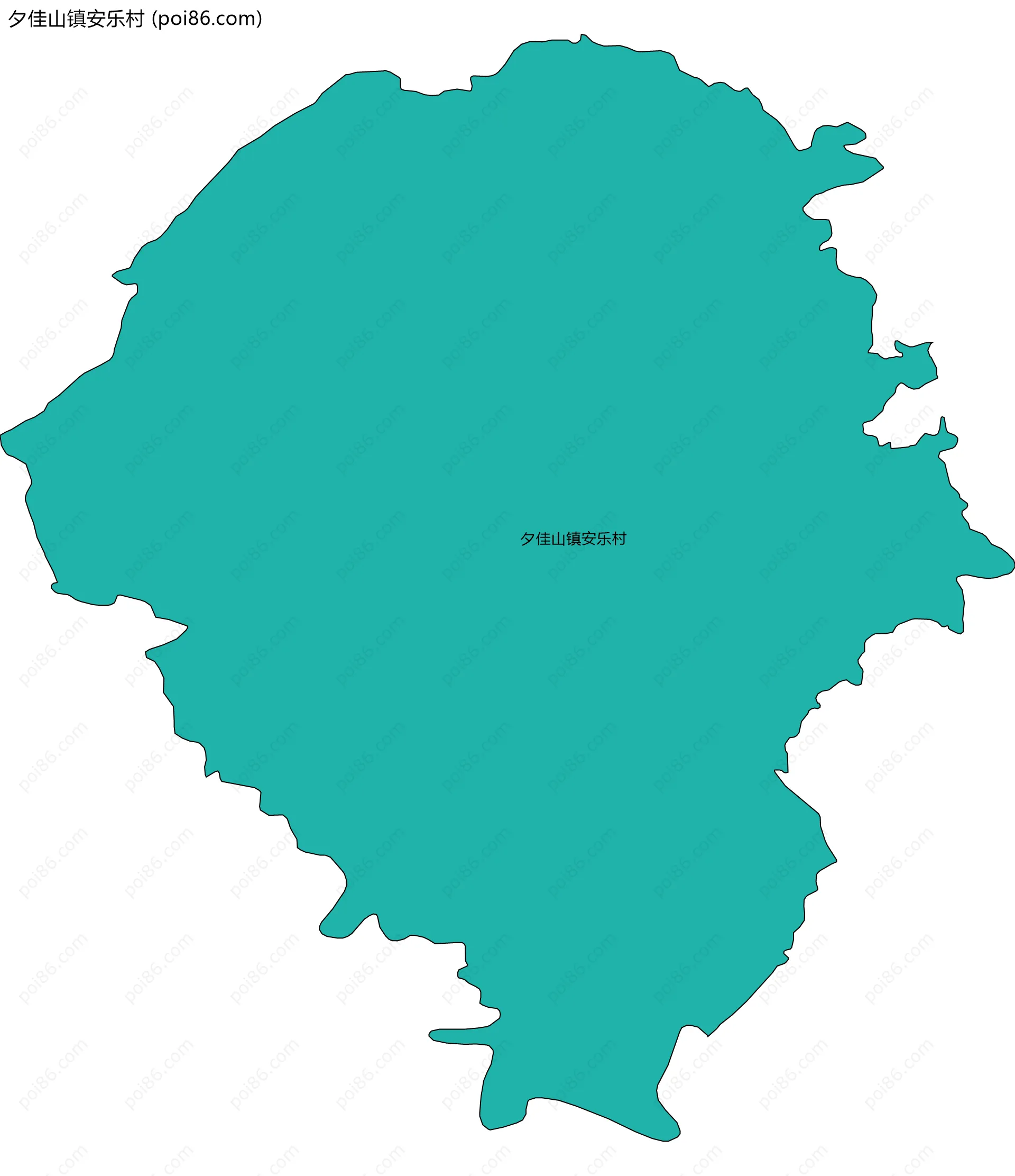 夕佳山镇安乐村边界地图