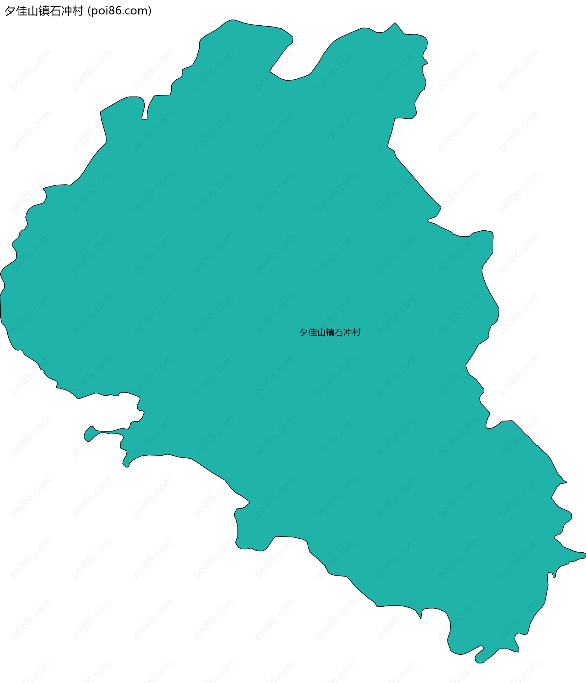 夕佳山镇石冲村边界地图