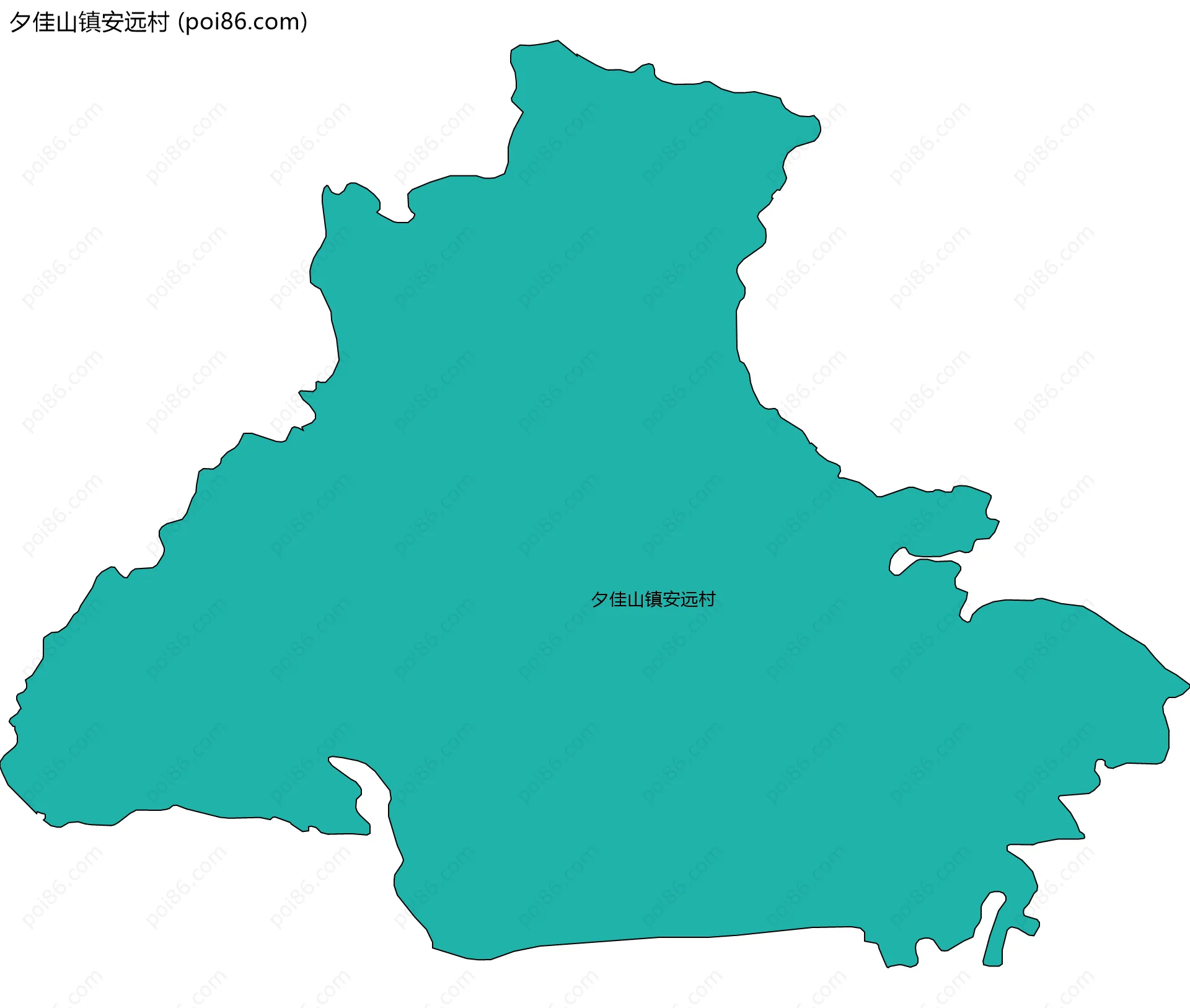 夕佳山镇安远村边界地图