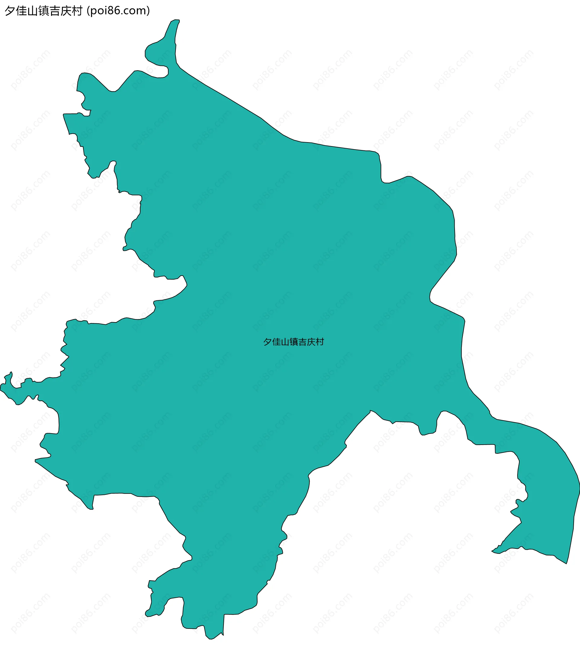 夕佳山镇吉庆村边界地图