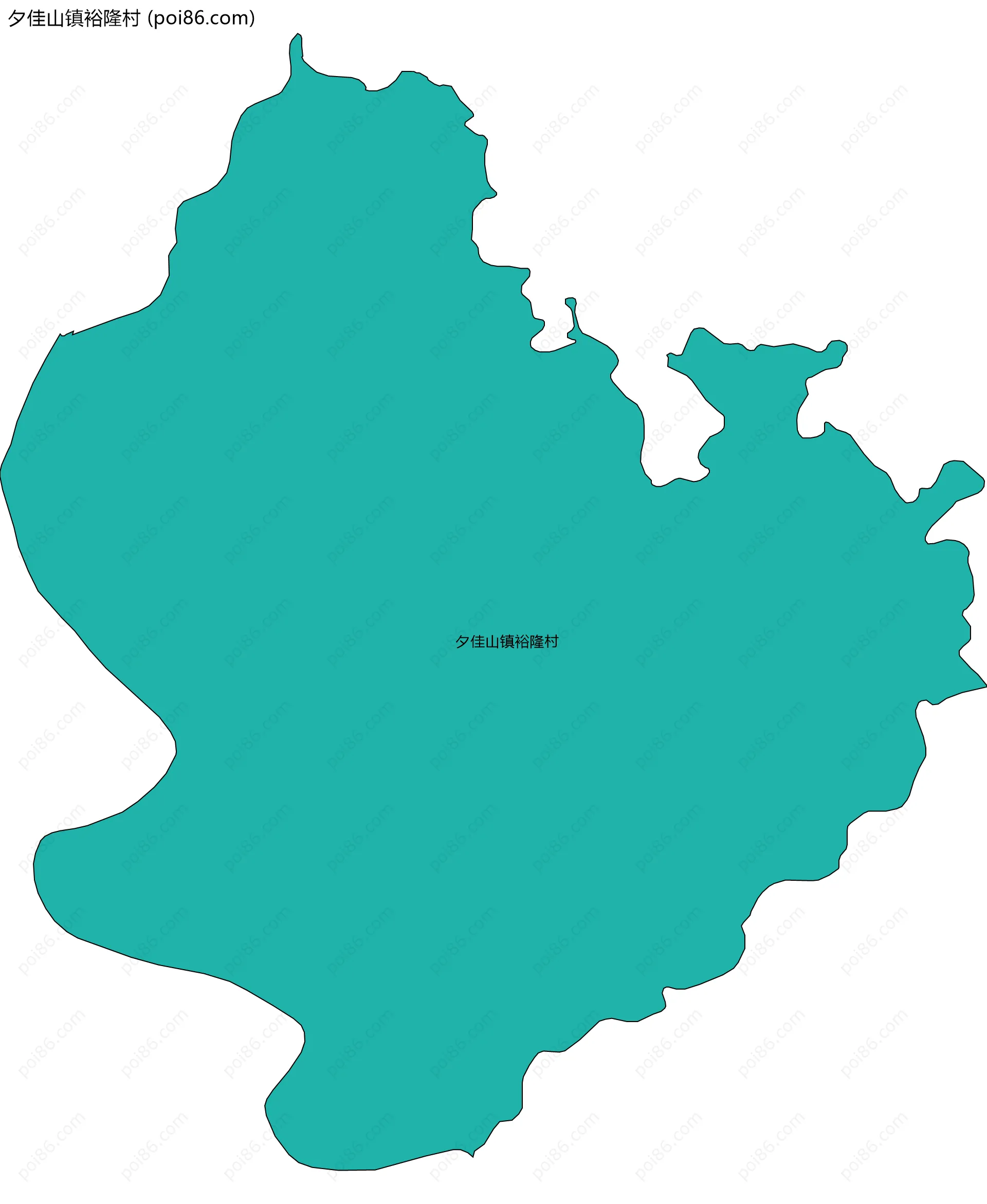 夕佳山镇裕隆村边界地图