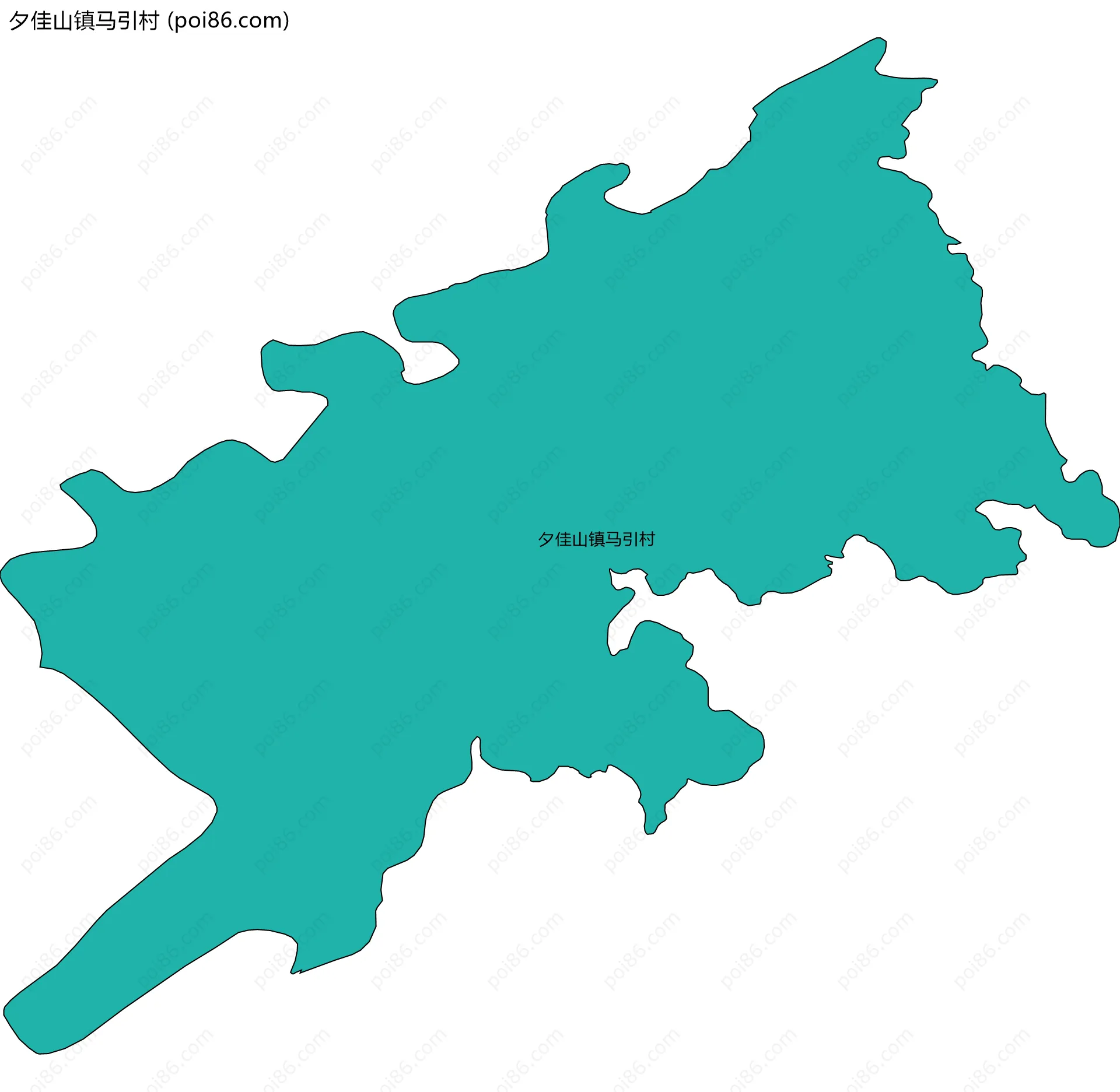 夕佳山镇马引村边界地图