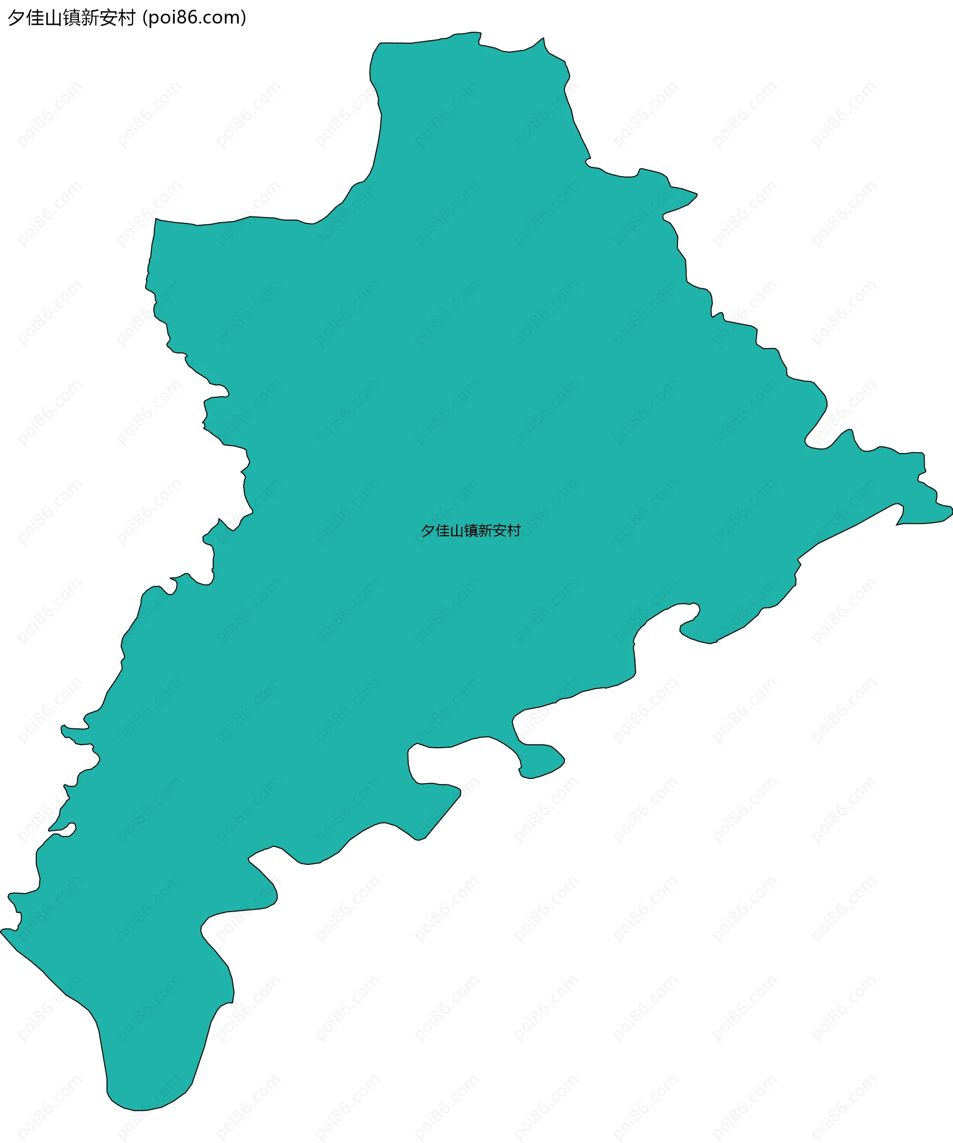 夕佳山镇新安村边界地图