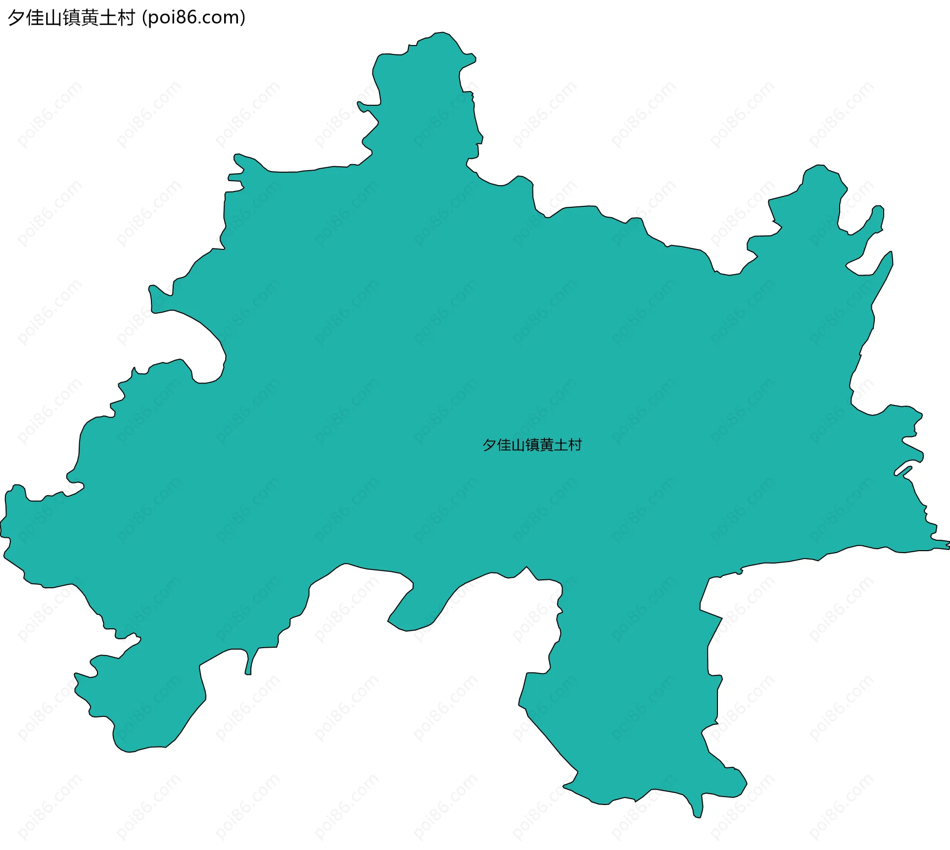 夕佳山镇黄土村边界地图