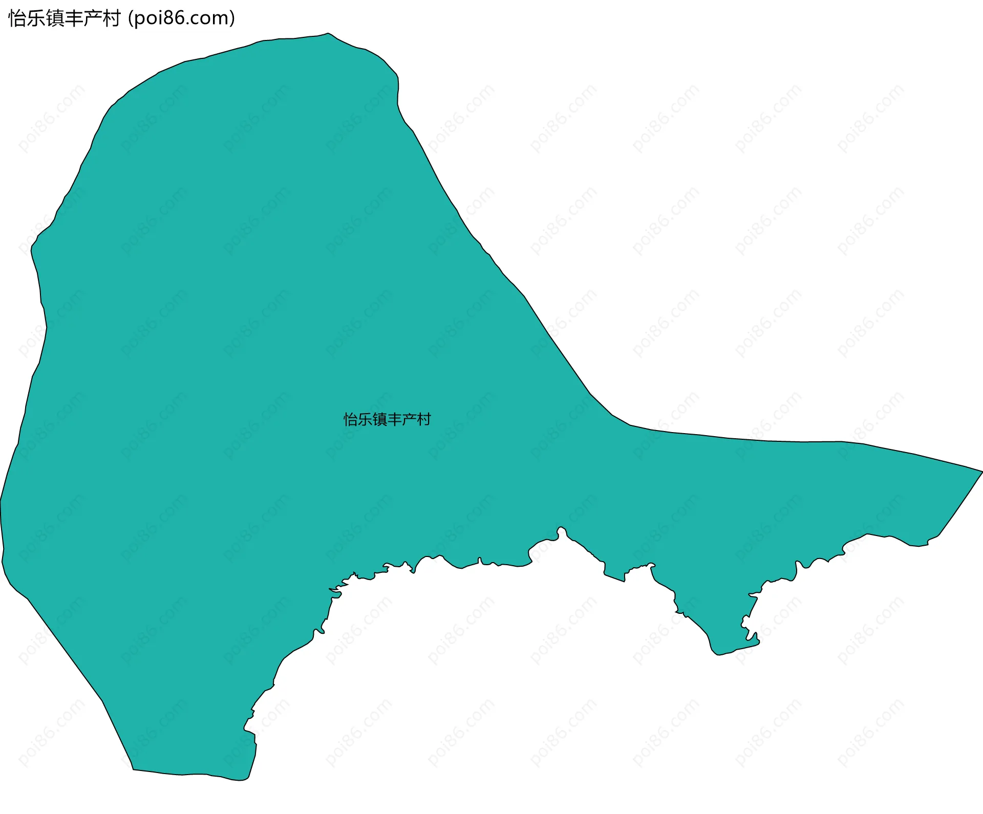 怡乐镇丰产村边界地图