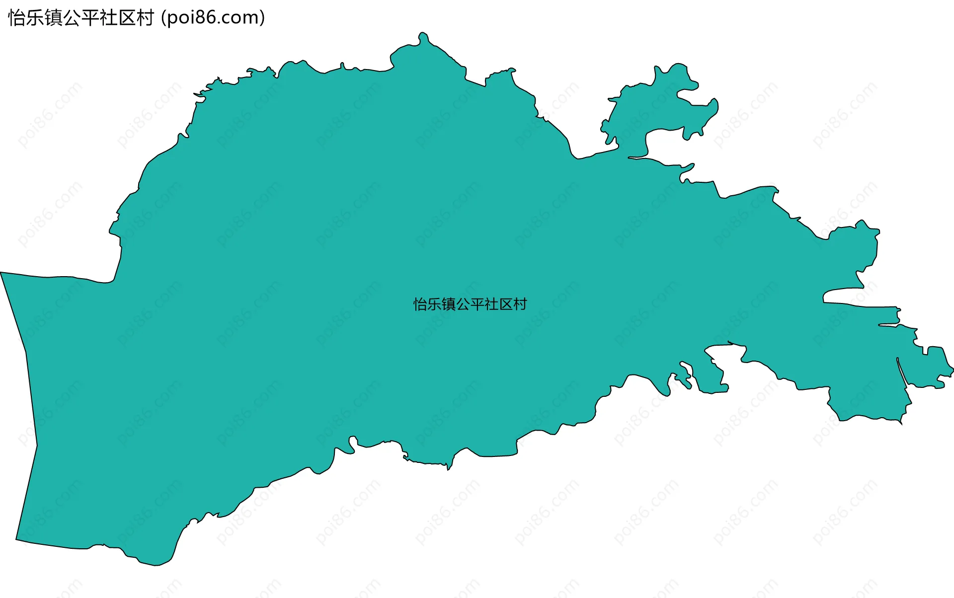 怡乐镇公平社区村边界地图