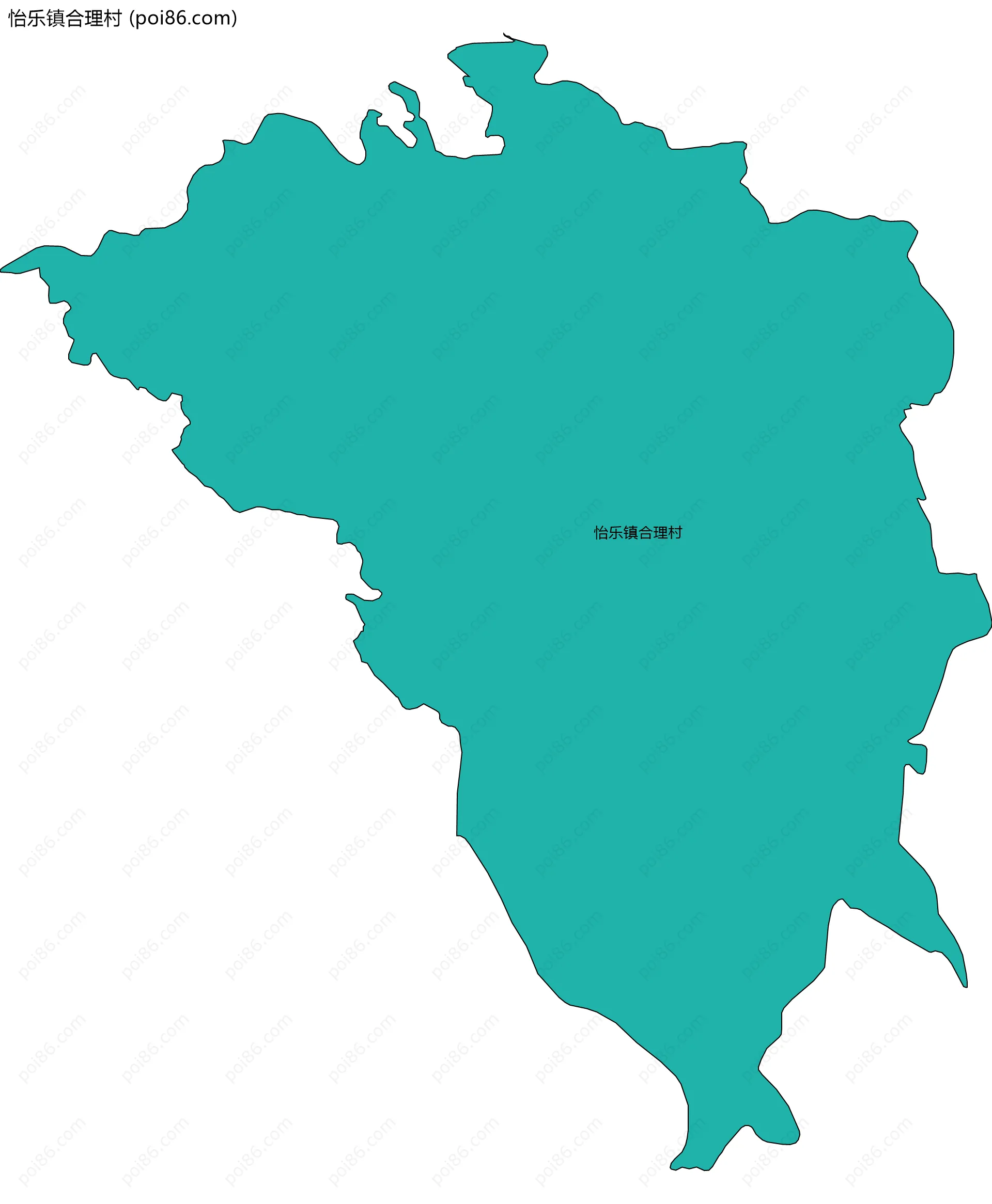 怡乐镇合理村边界地图