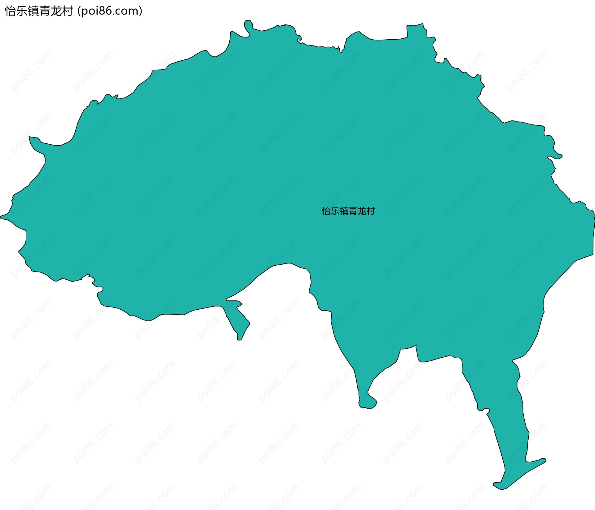 怡乐镇青龙村边界地图
