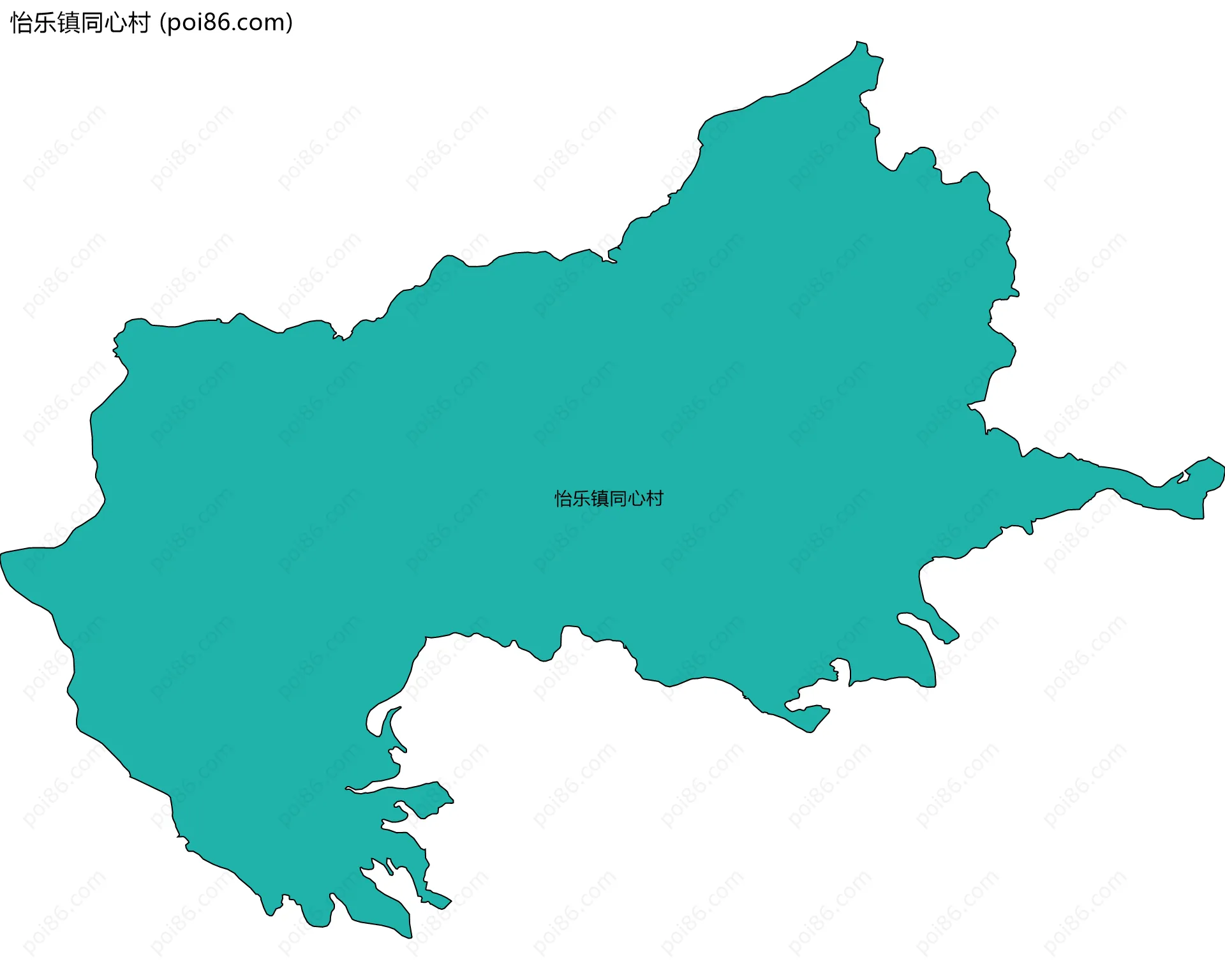 怡乐镇同心村边界地图