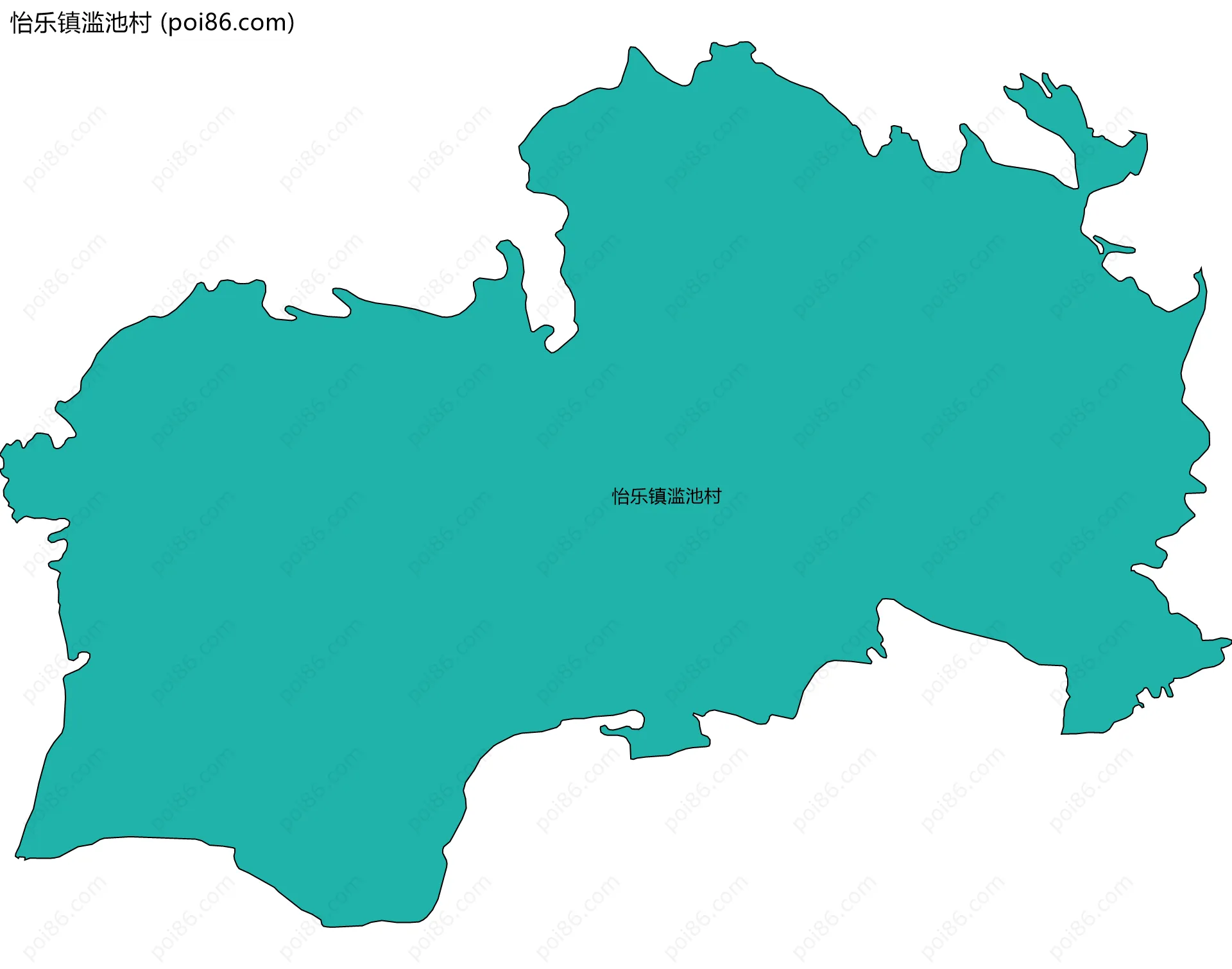怡乐镇滥池村边界地图