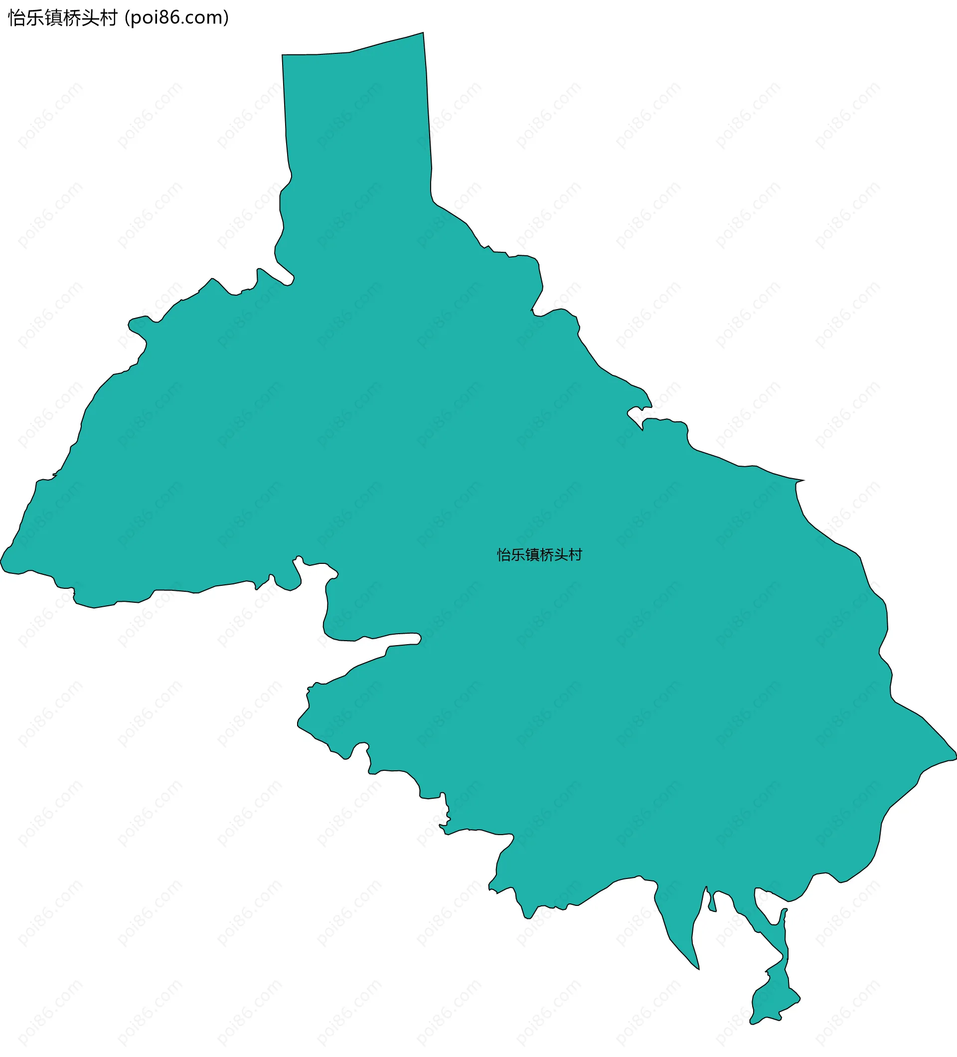 怡乐镇桥头村边界地图