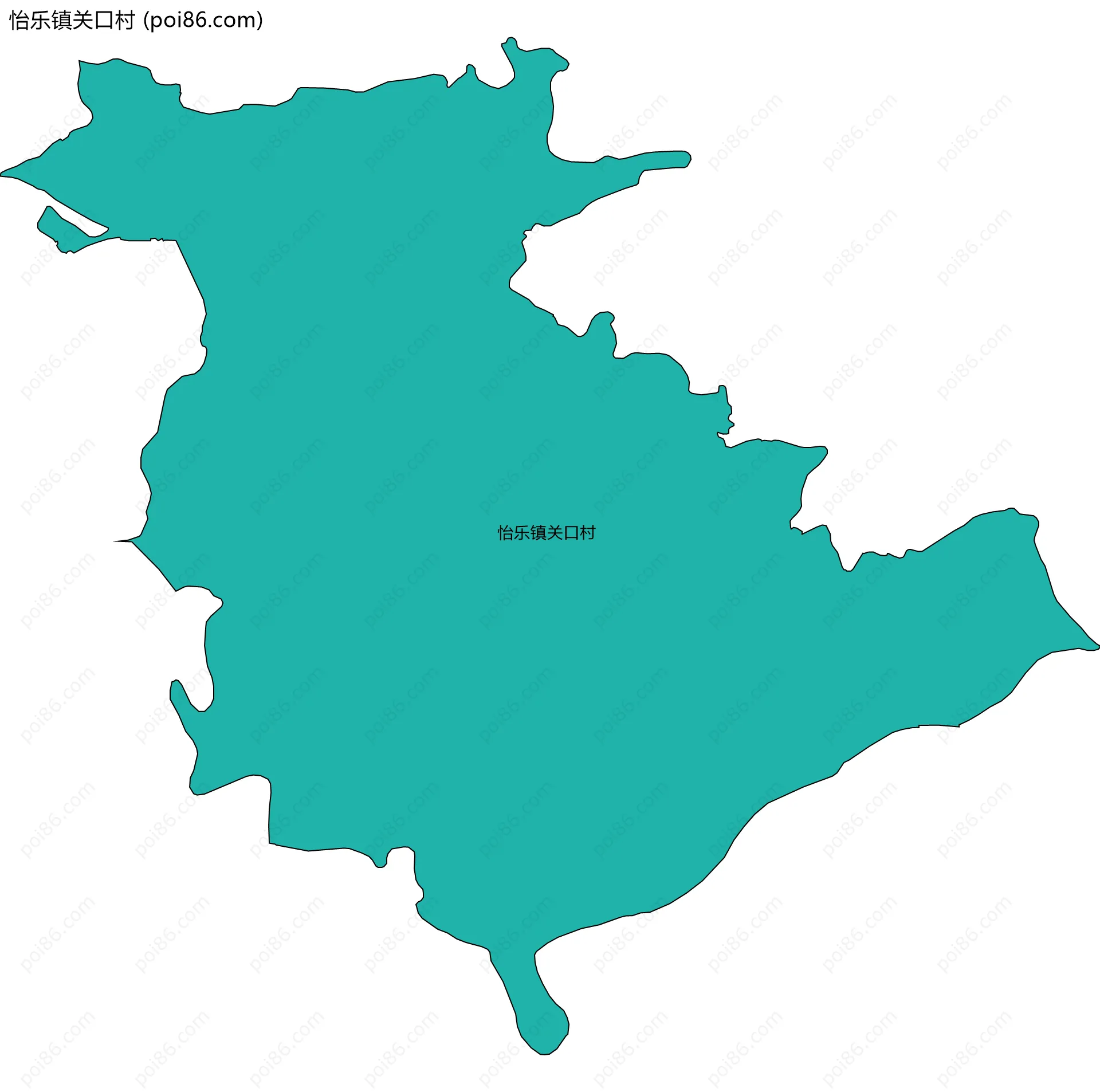 怡乐镇关口村边界地图