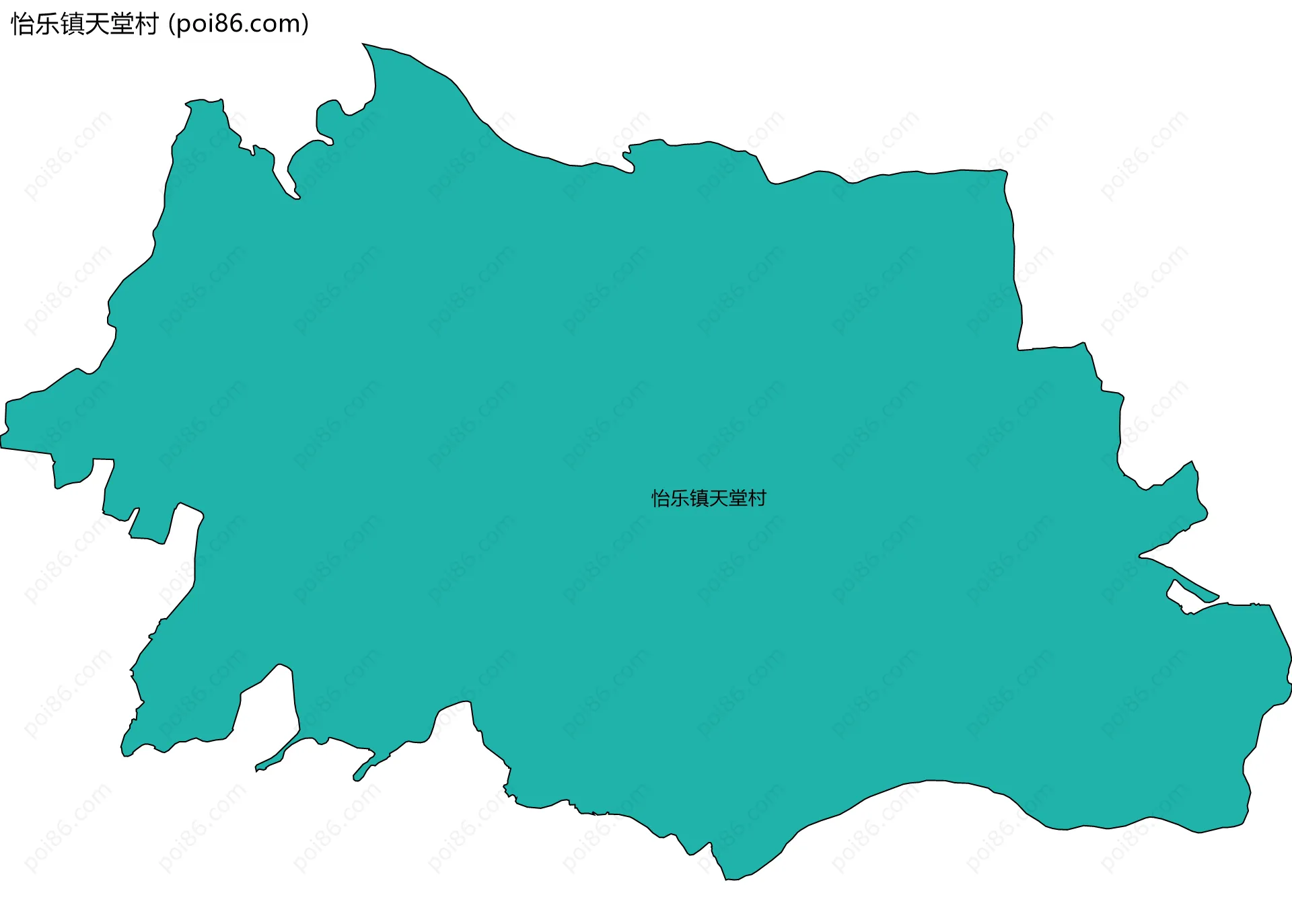 怡乐镇天堂村边界地图