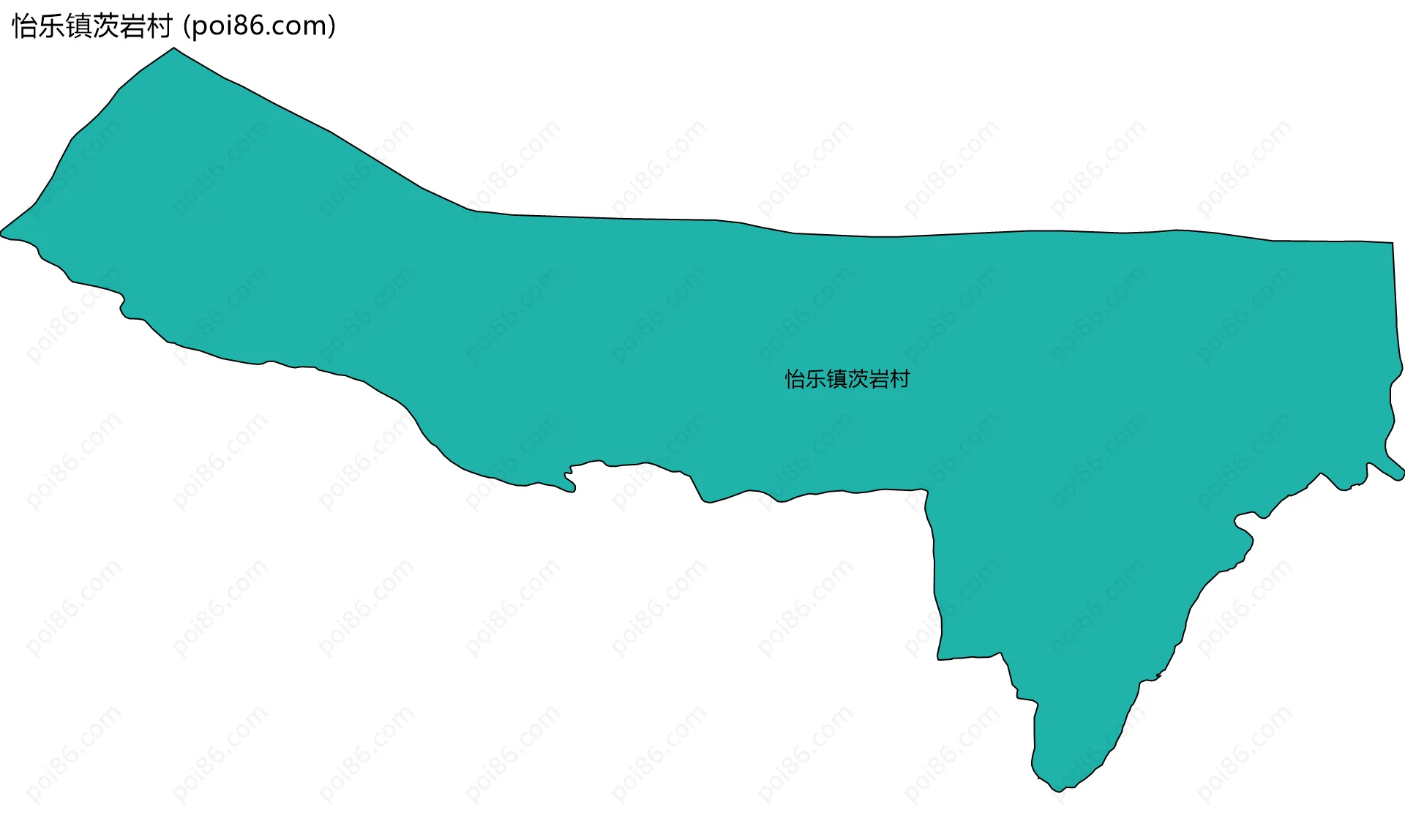 怡乐镇茨岩村边界地图