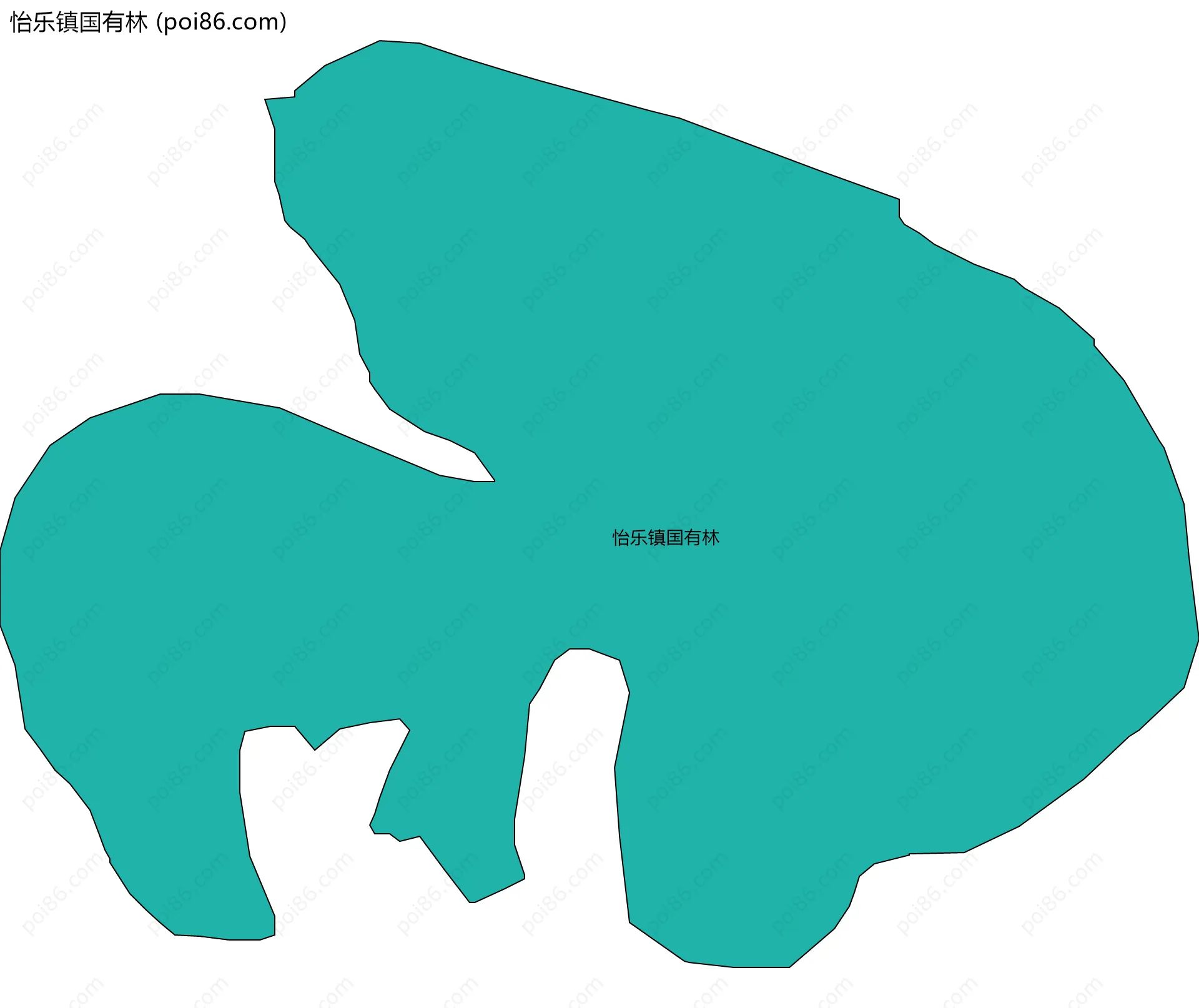 怡乐镇国有林边界地图