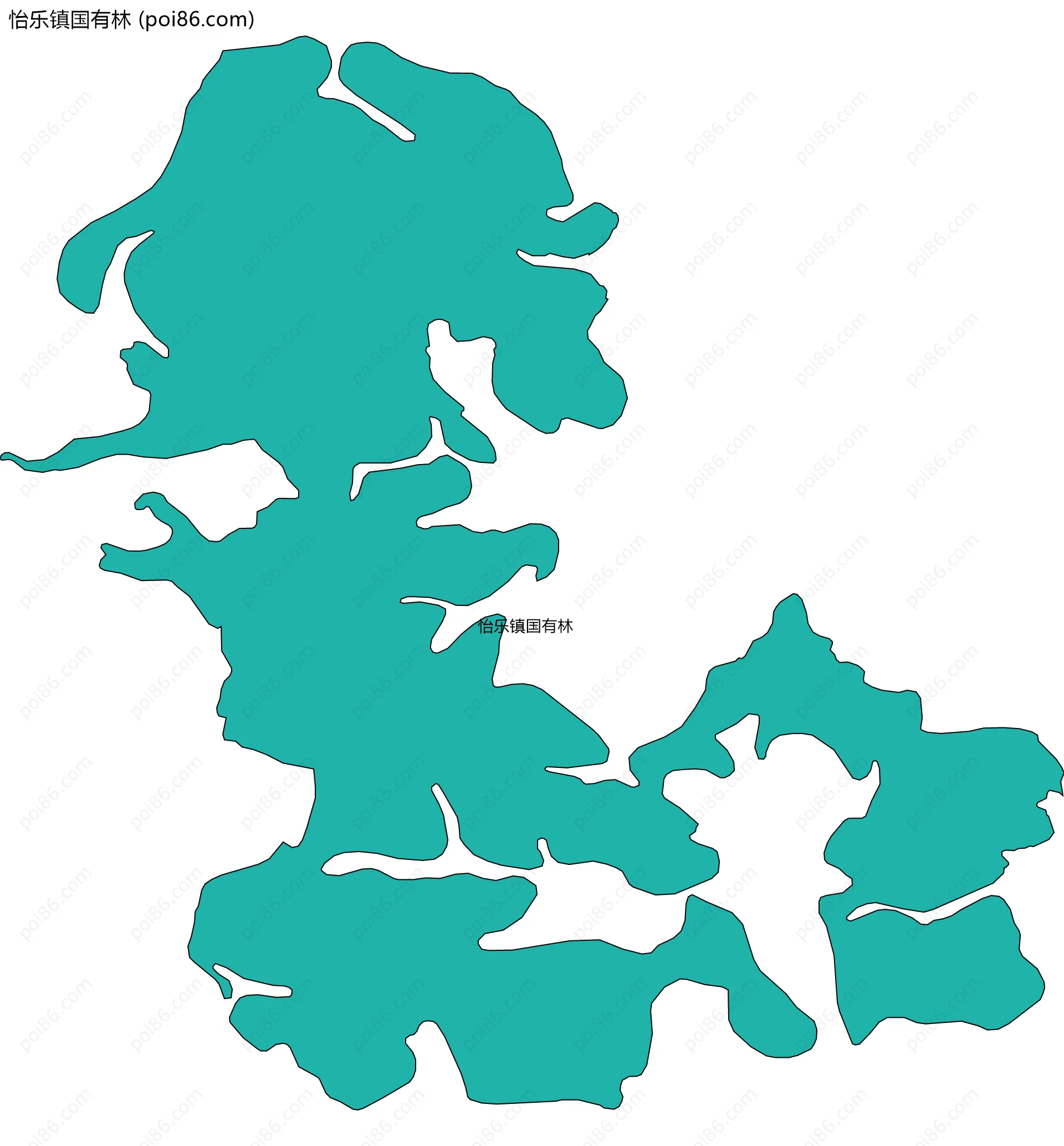 怡乐镇国有林边界地图