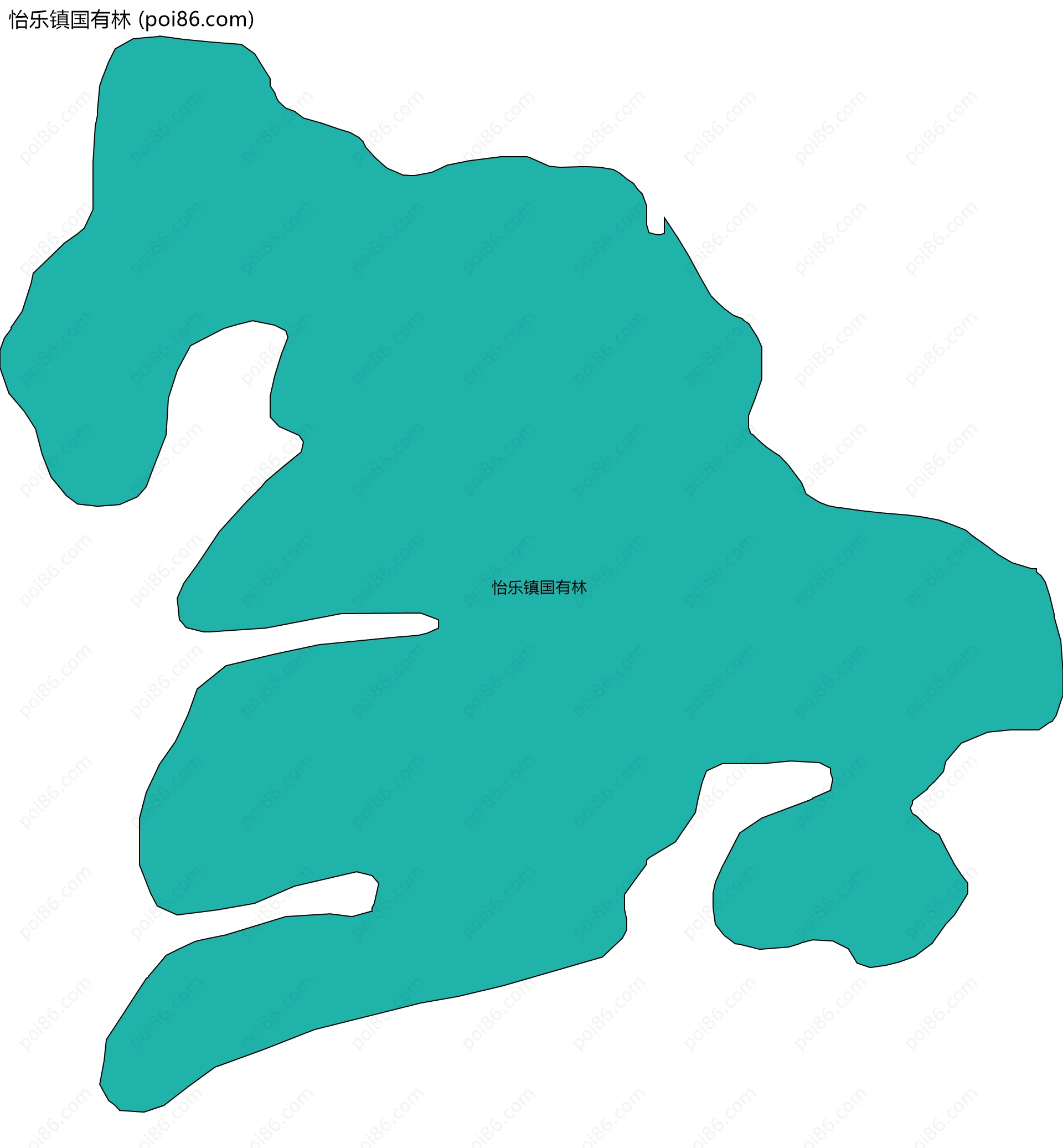 怡乐镇国有林边界地图