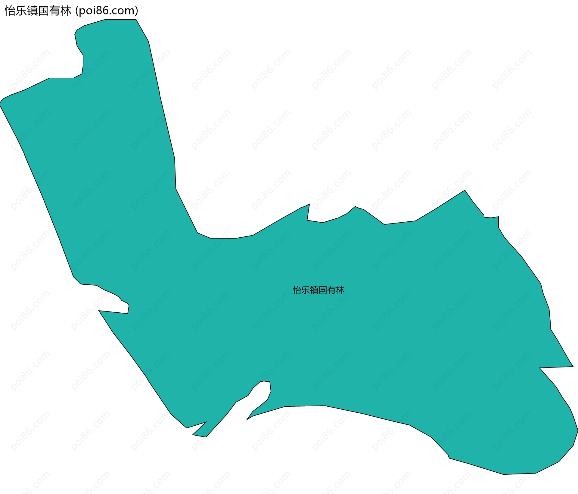 怡乐镇国有林边界地图