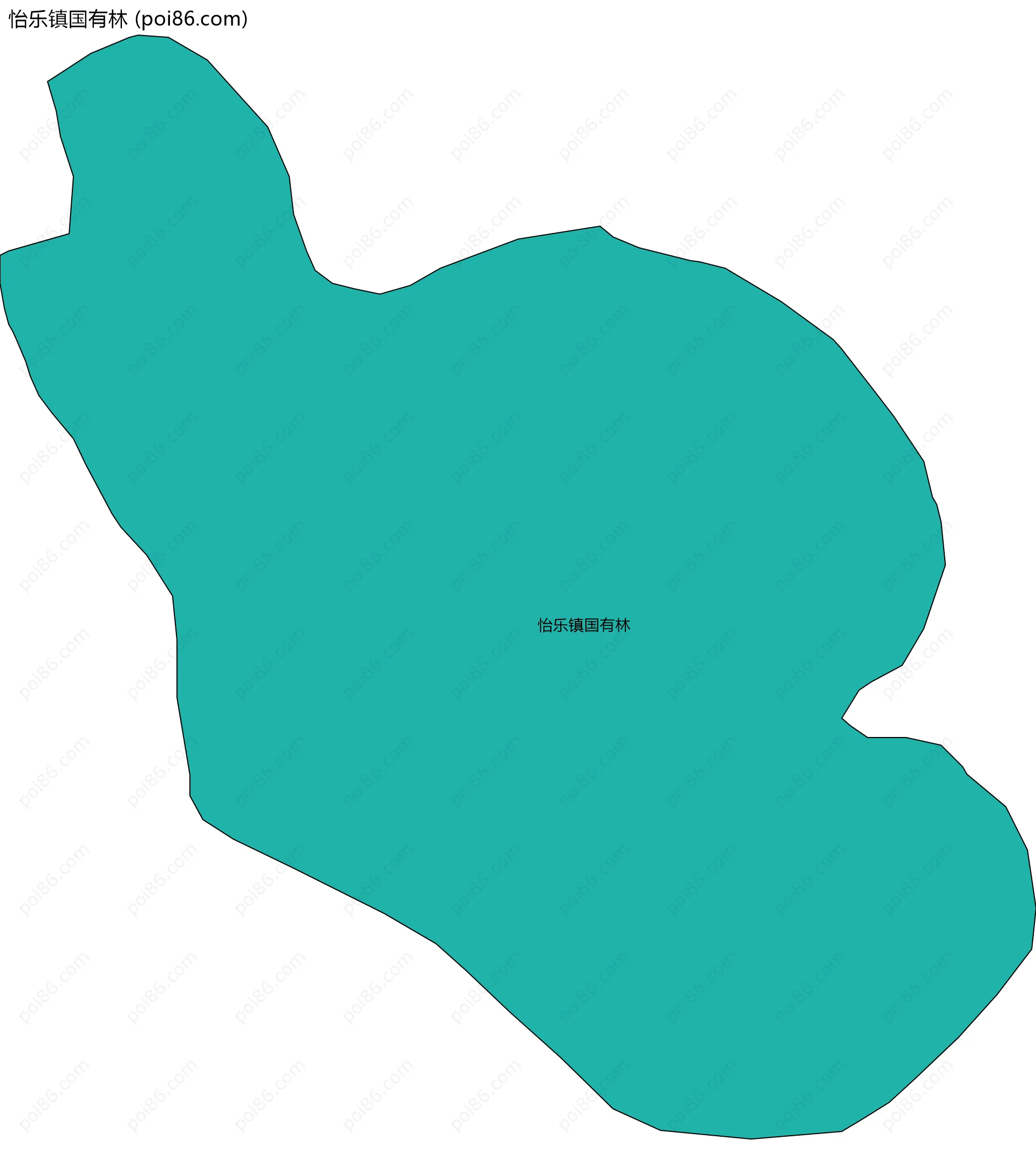 怡乐镇国有林边界地图