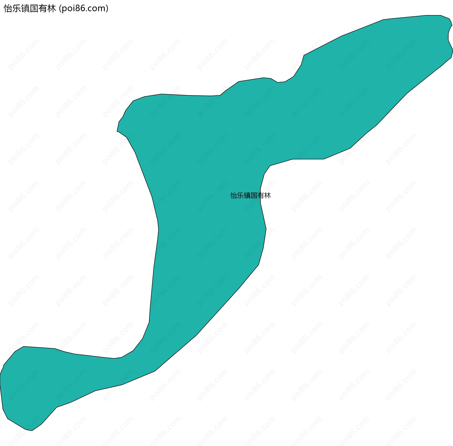 怡乐镇国有林边界地图