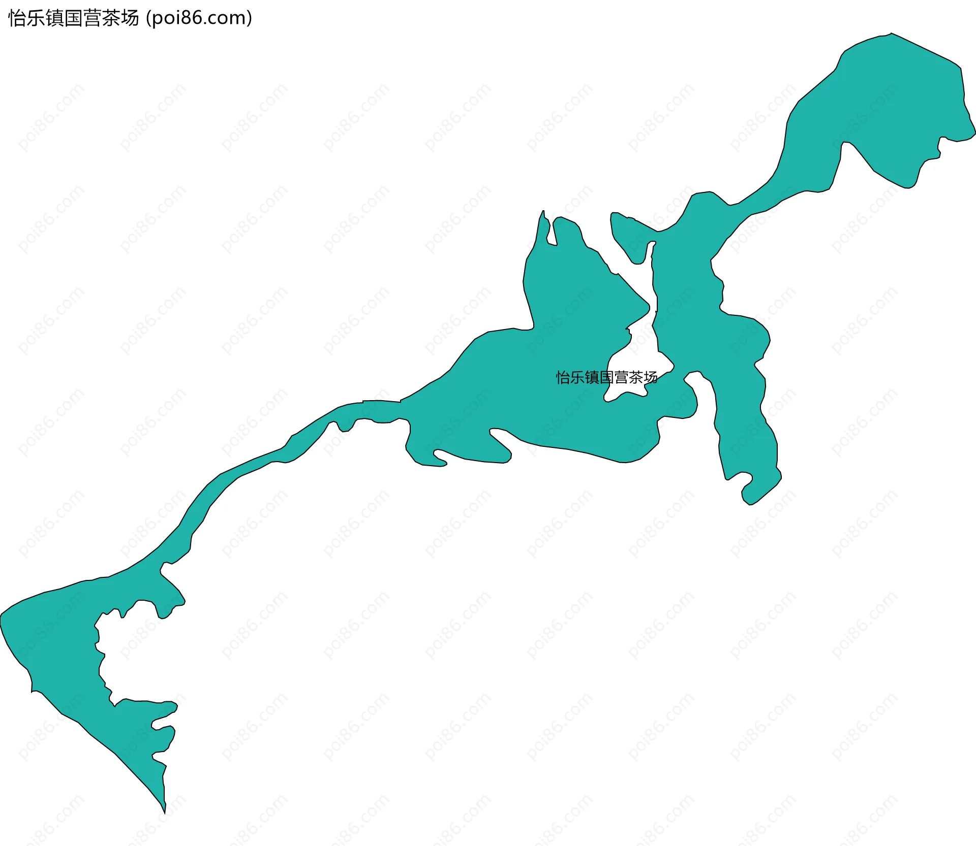 怡乐镇国营茶场边界地图