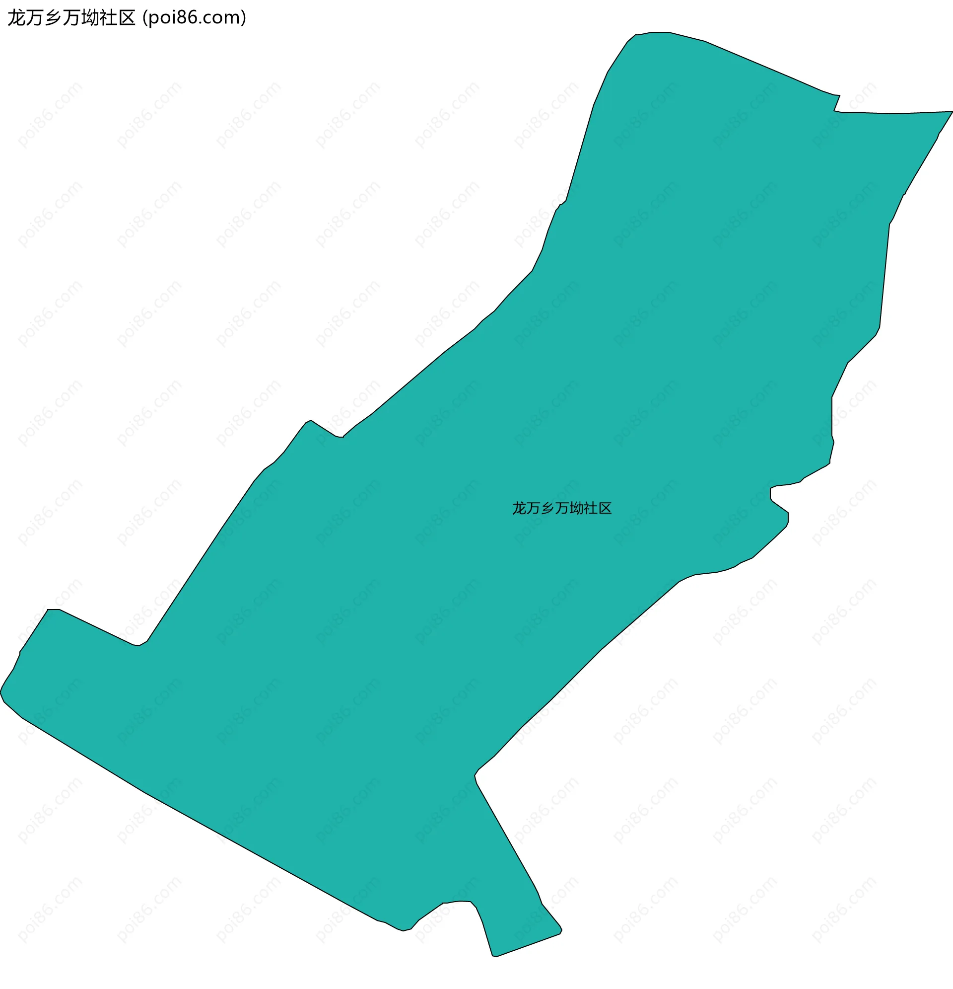 龙万乡万坳社区边界地图
