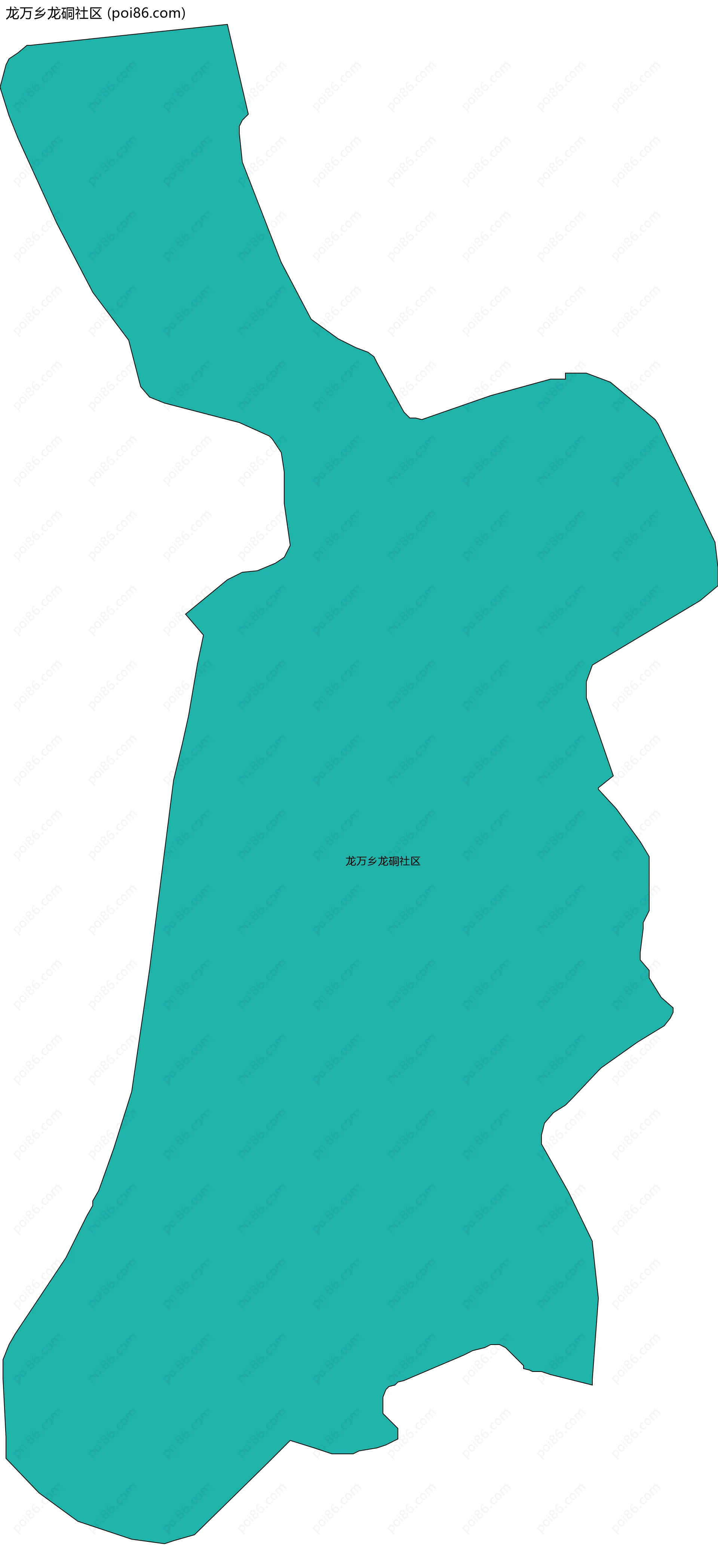 龙万乡龙硐社区边界地图