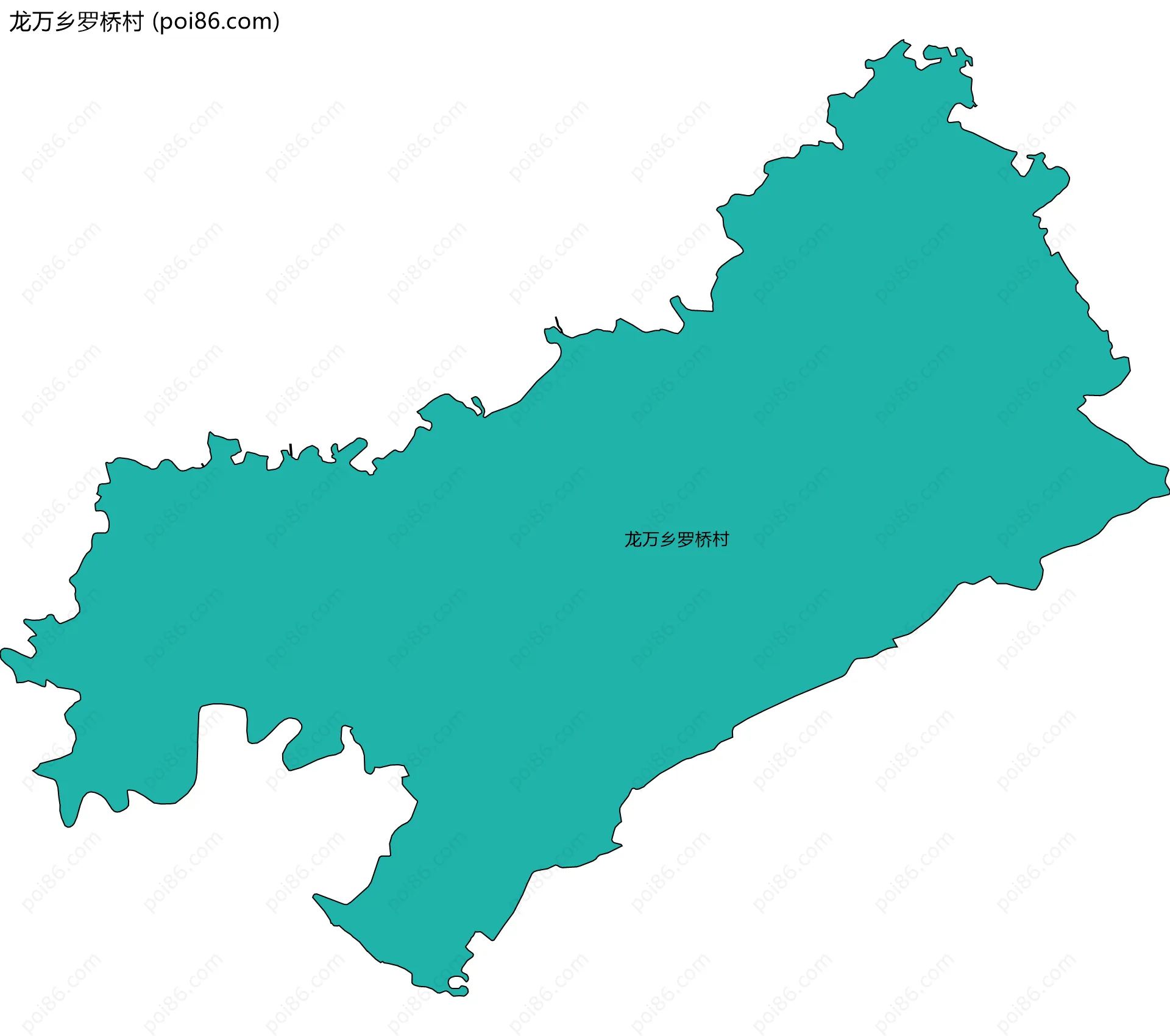 龙万乡罗桥村边界地图