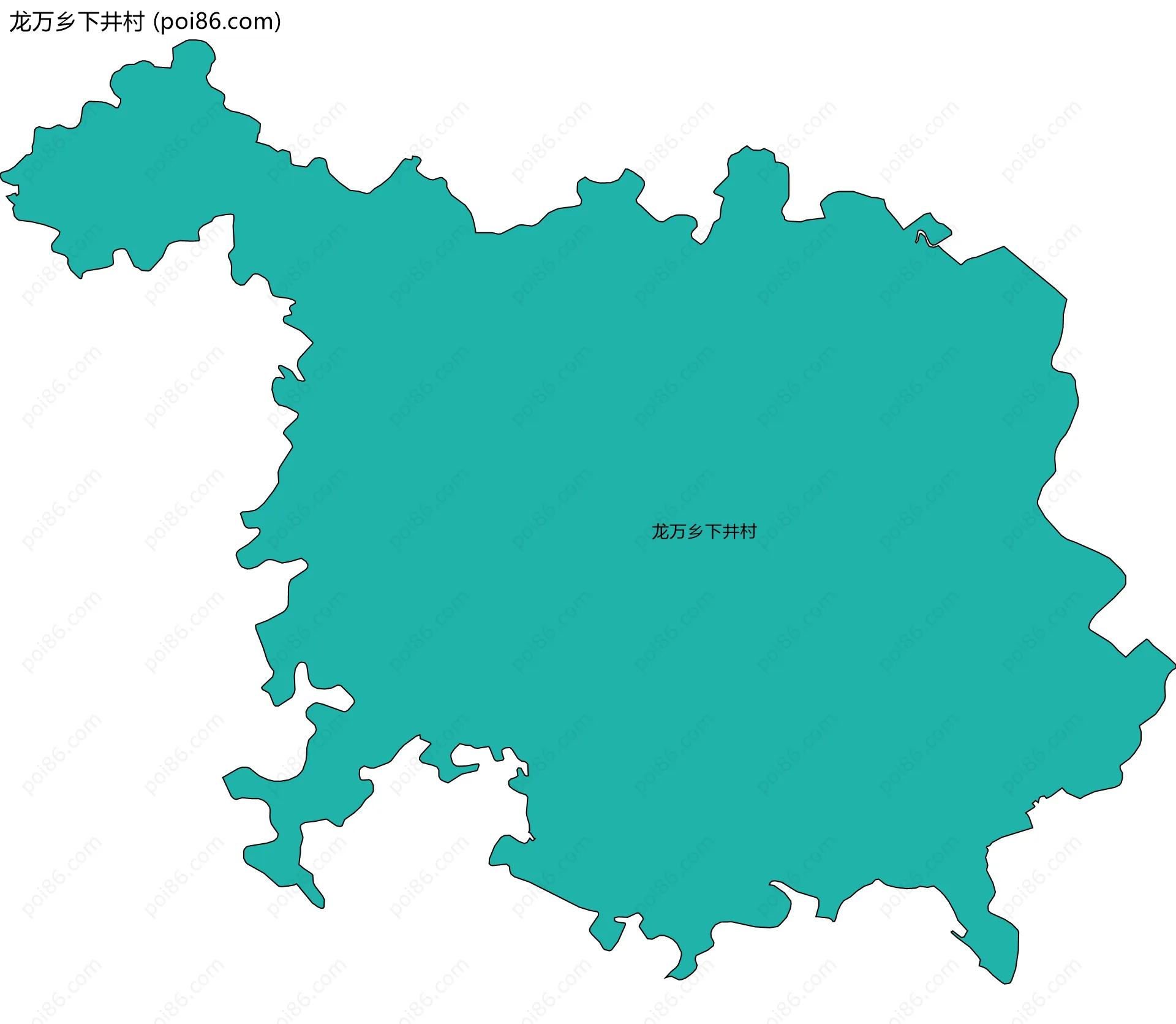 龙万乡下井村边界地图