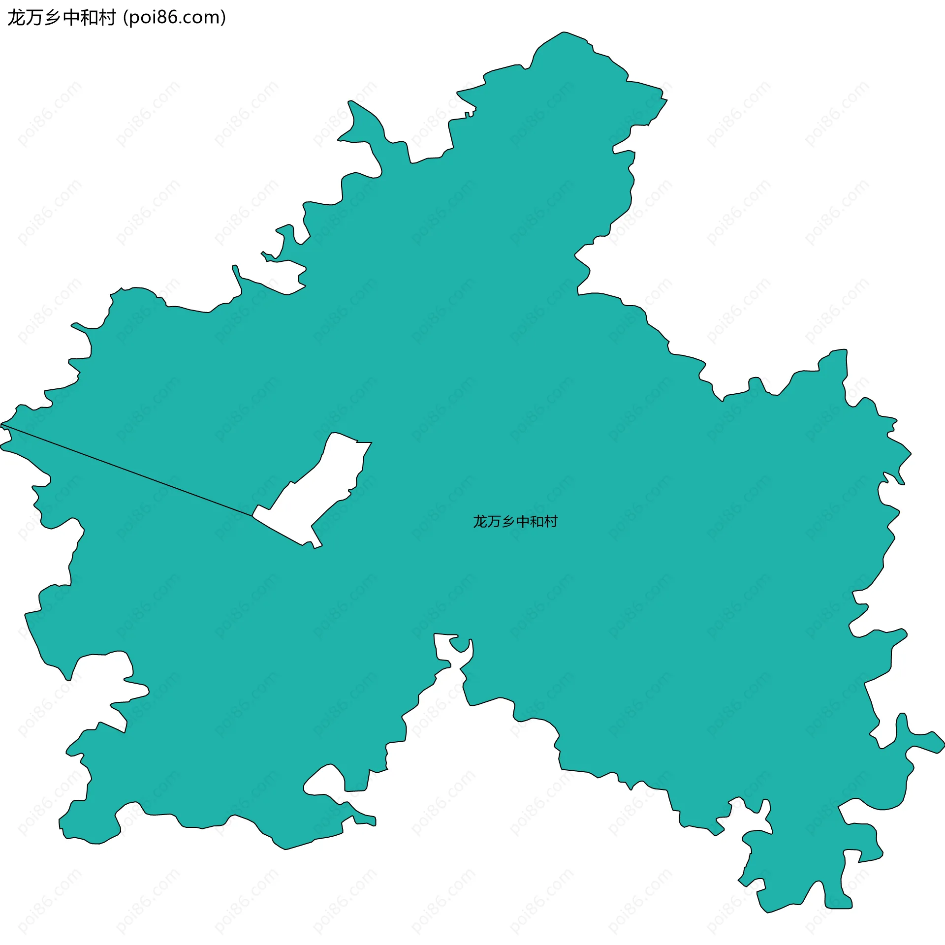 龙万乡中和村边界地图