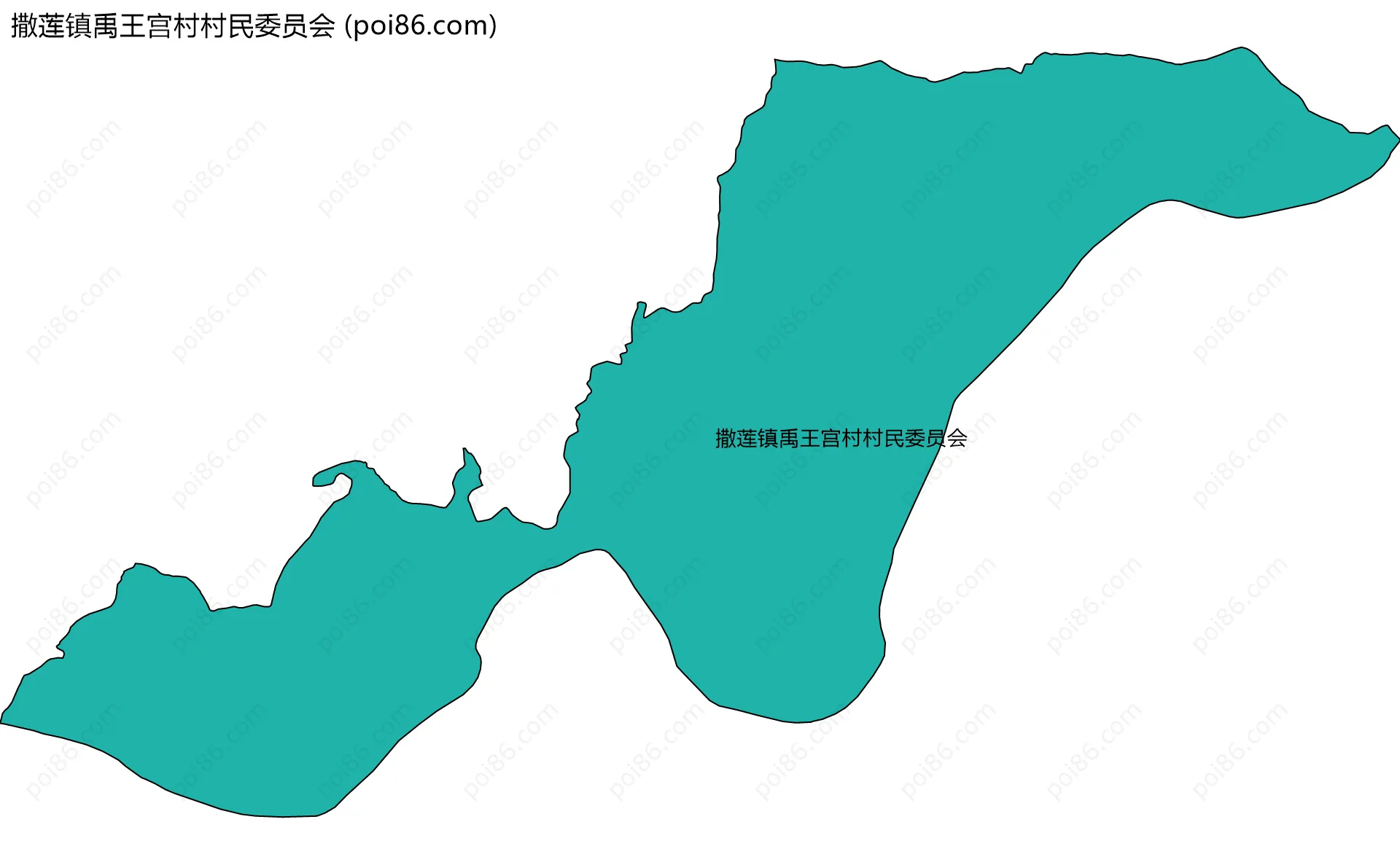 撒莲镇禹王宫村村民委员会边界地图