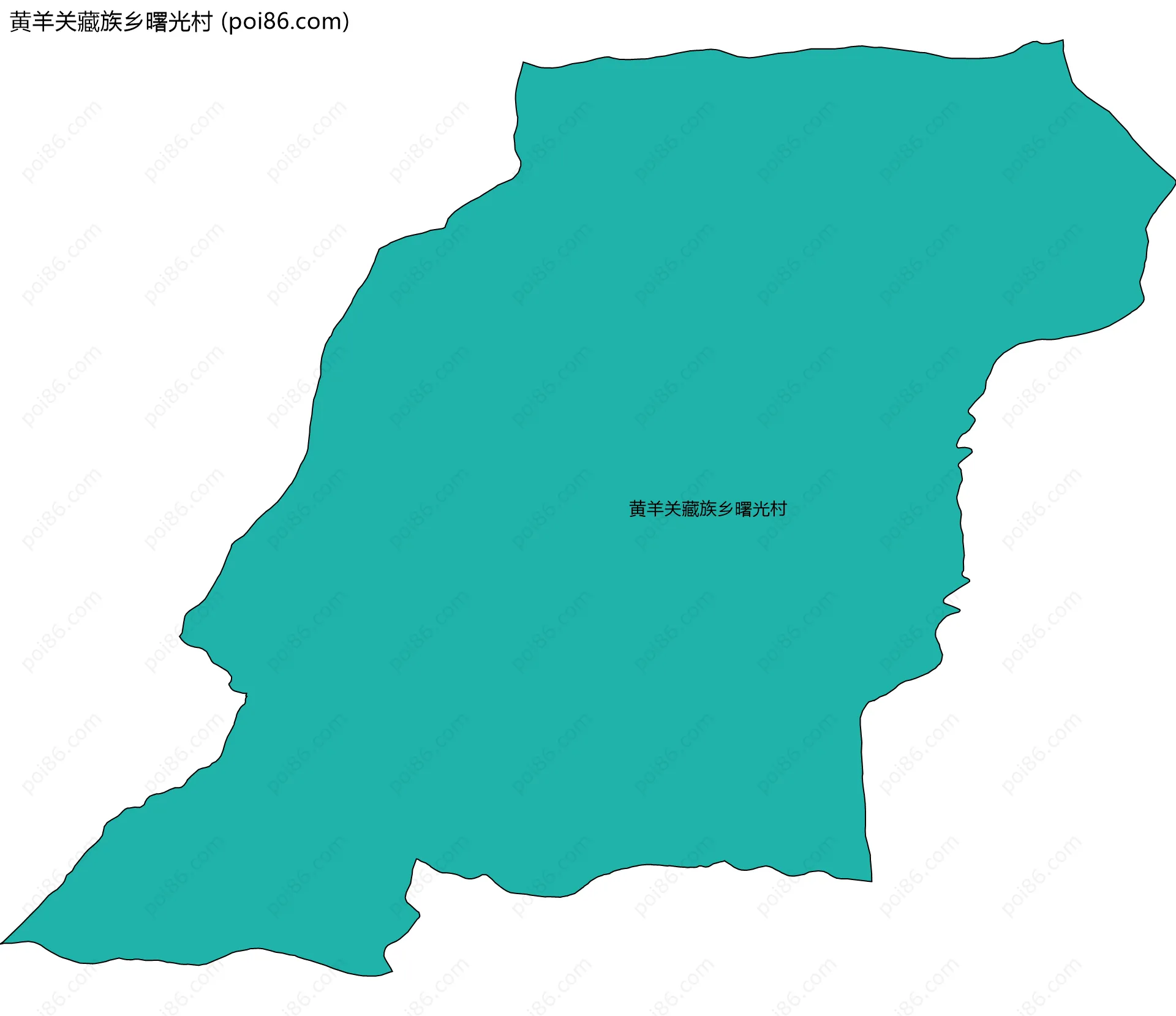 黄羊关藏族乡曙光村边界地图