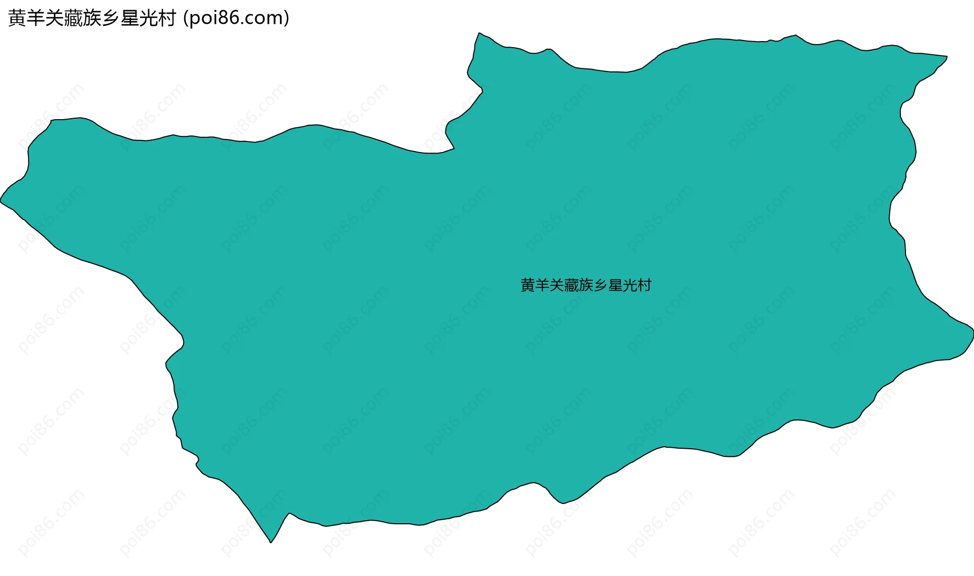 黄羊关藏族乡星光村边界地图