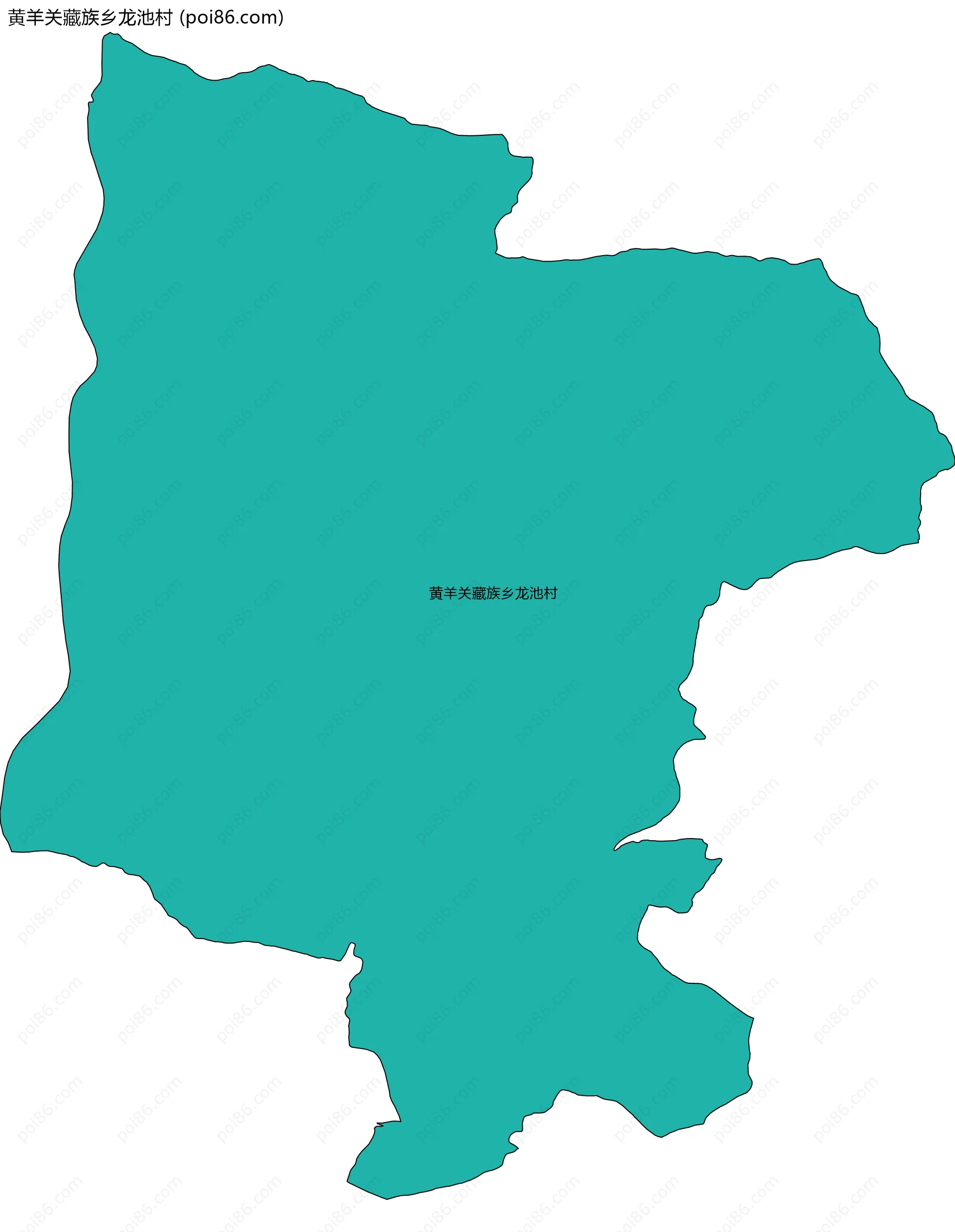 黄羊关藏族乡龙池村边界地图