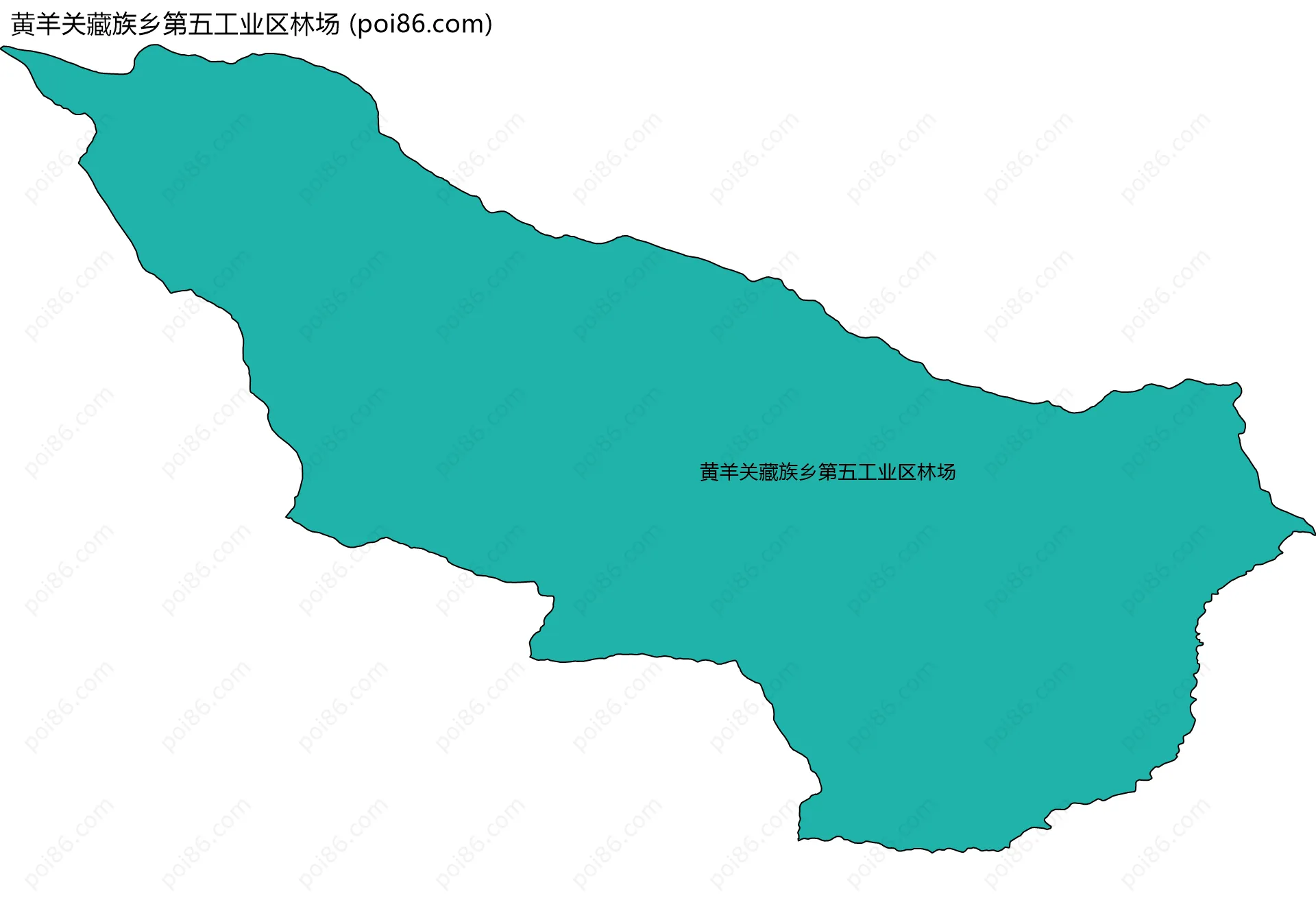 黄羊关藏族乡第五工业区林场边界地图