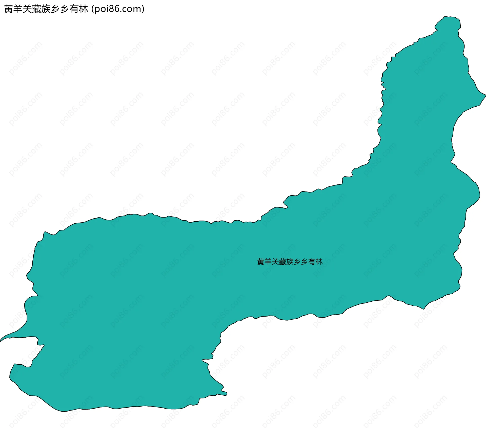 黄羊关藏族乡乡有林边界地图