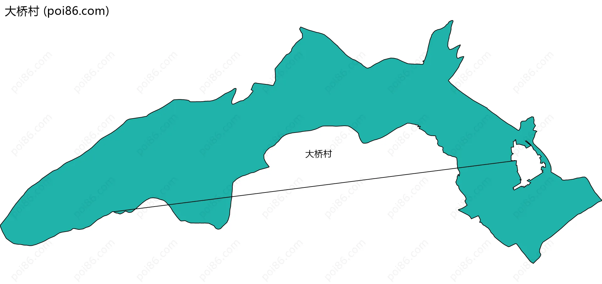 大桥村边界地图