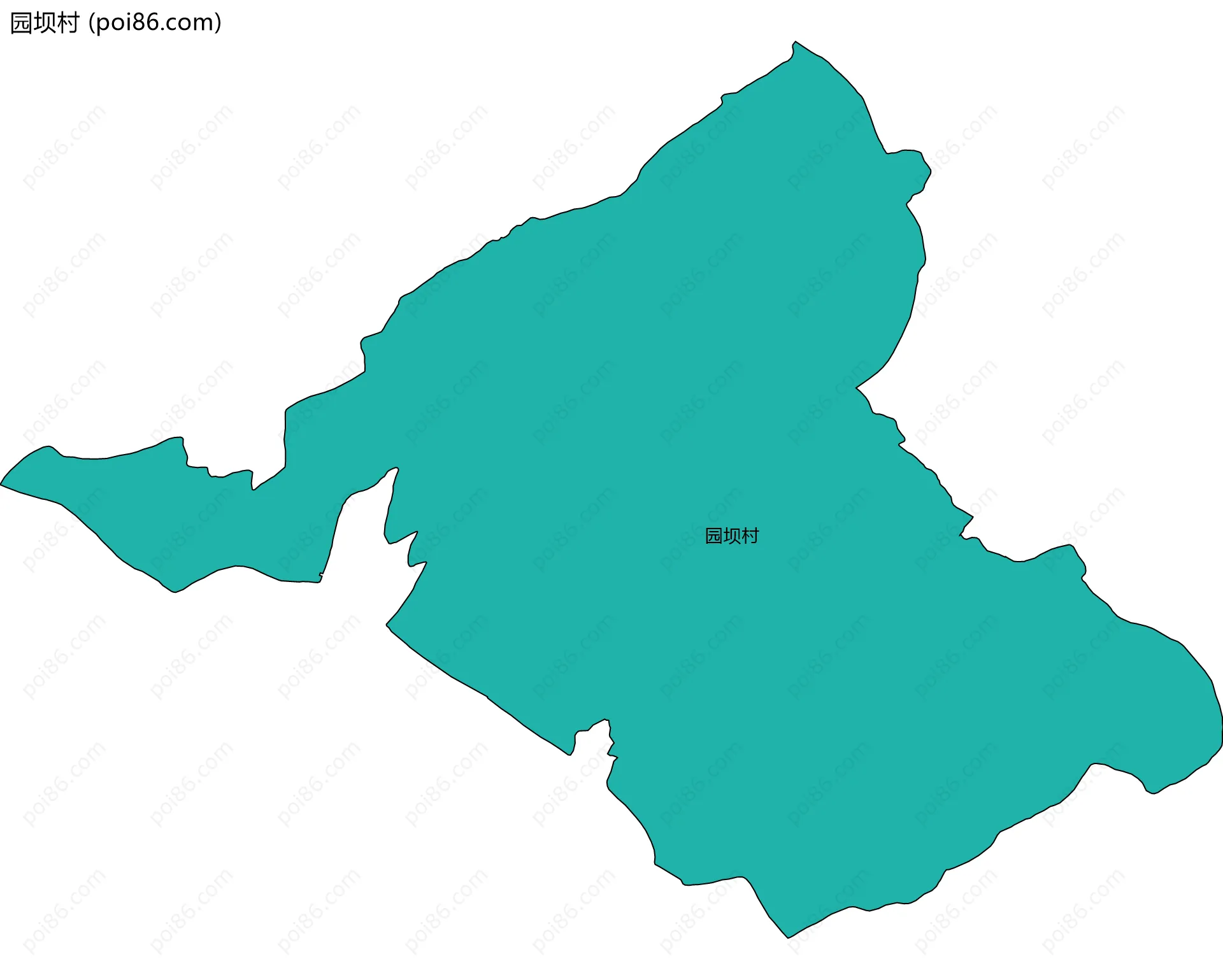园坝村边界地图