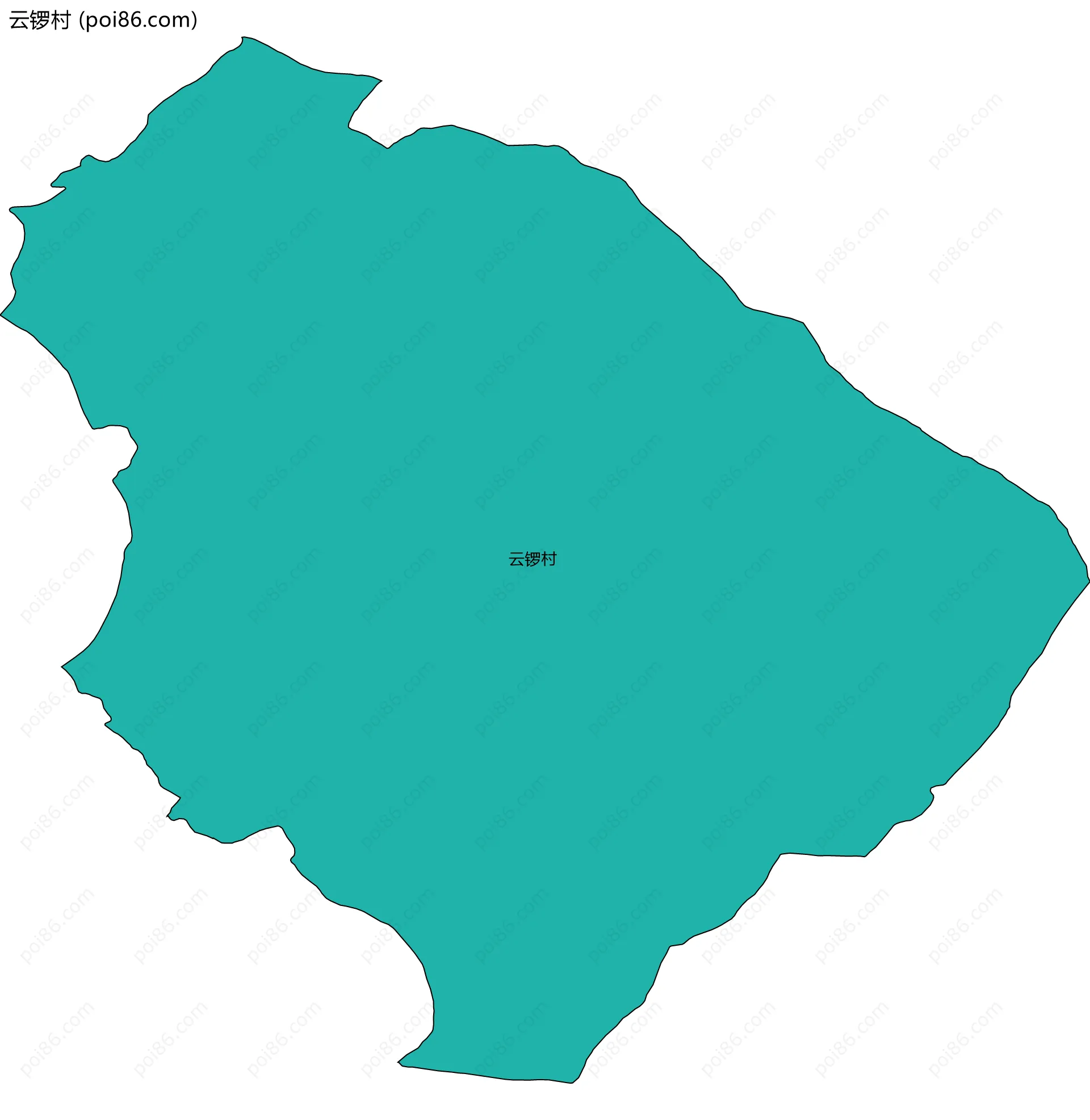 云锣村边界地图