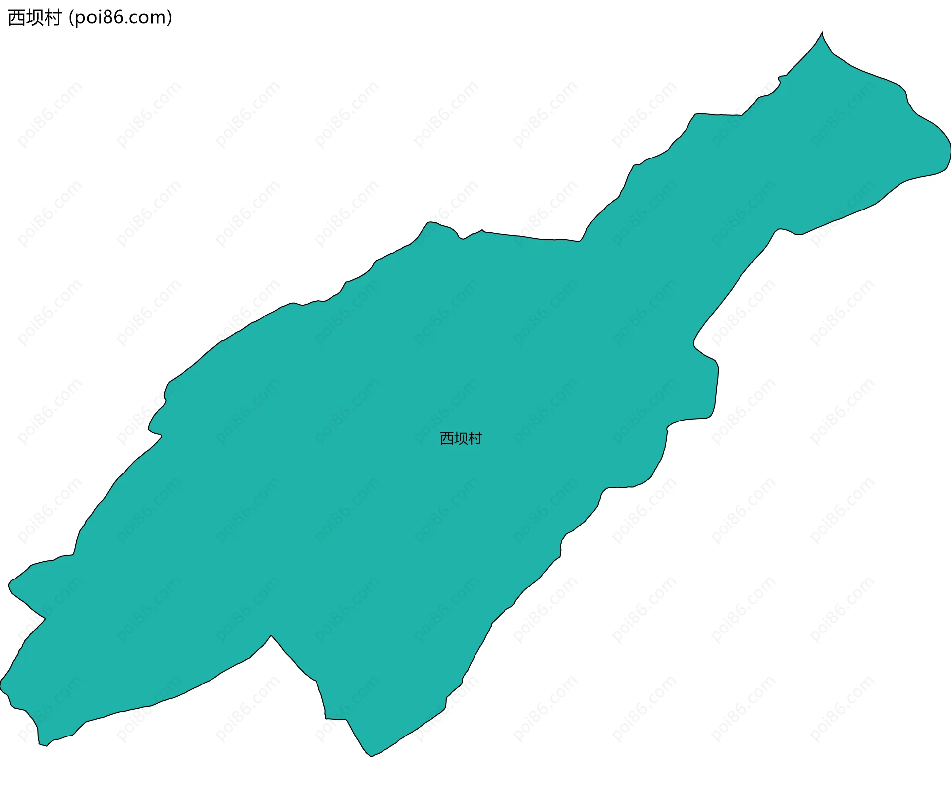 西坝村边界地图