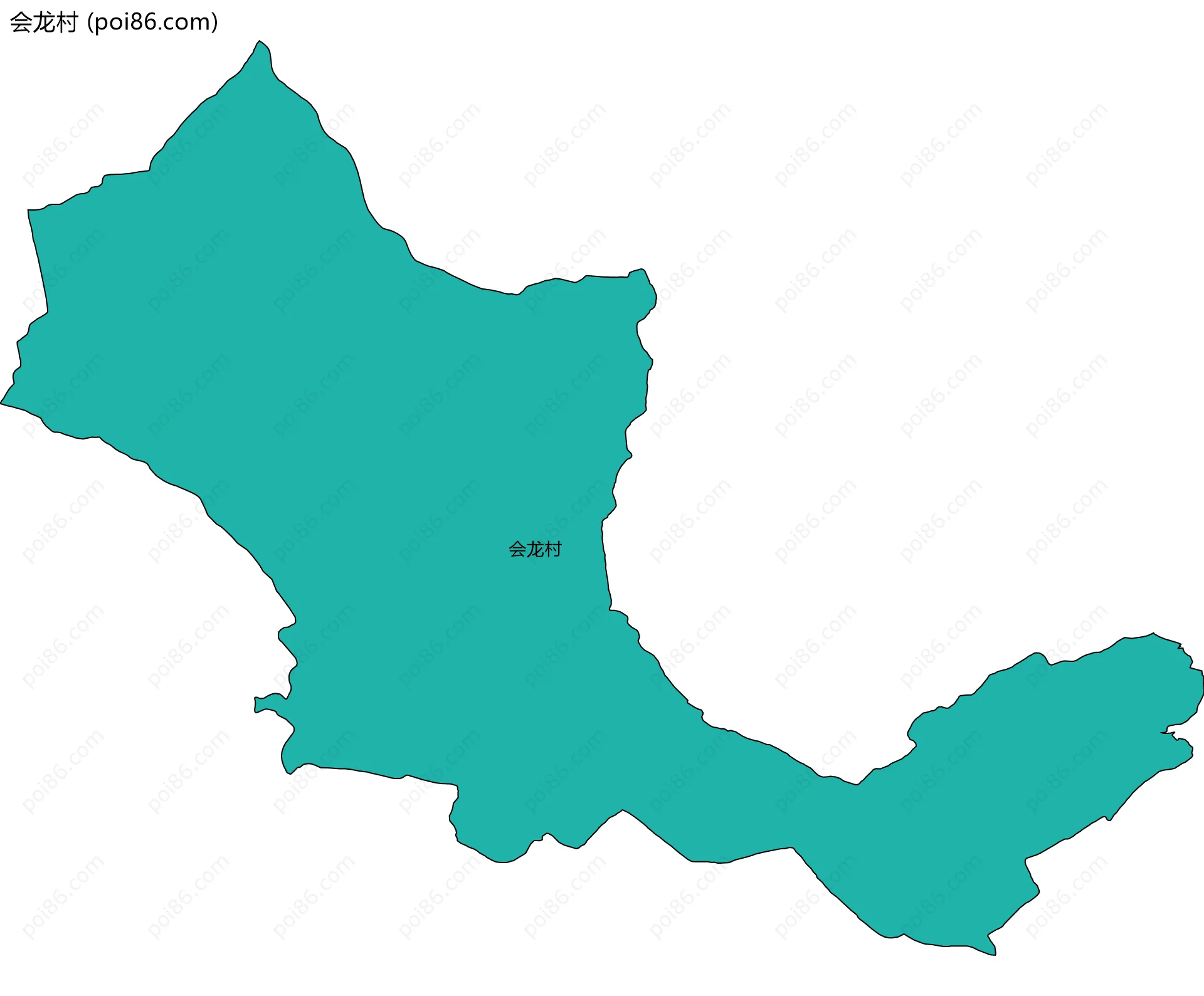 会龙村边界地图