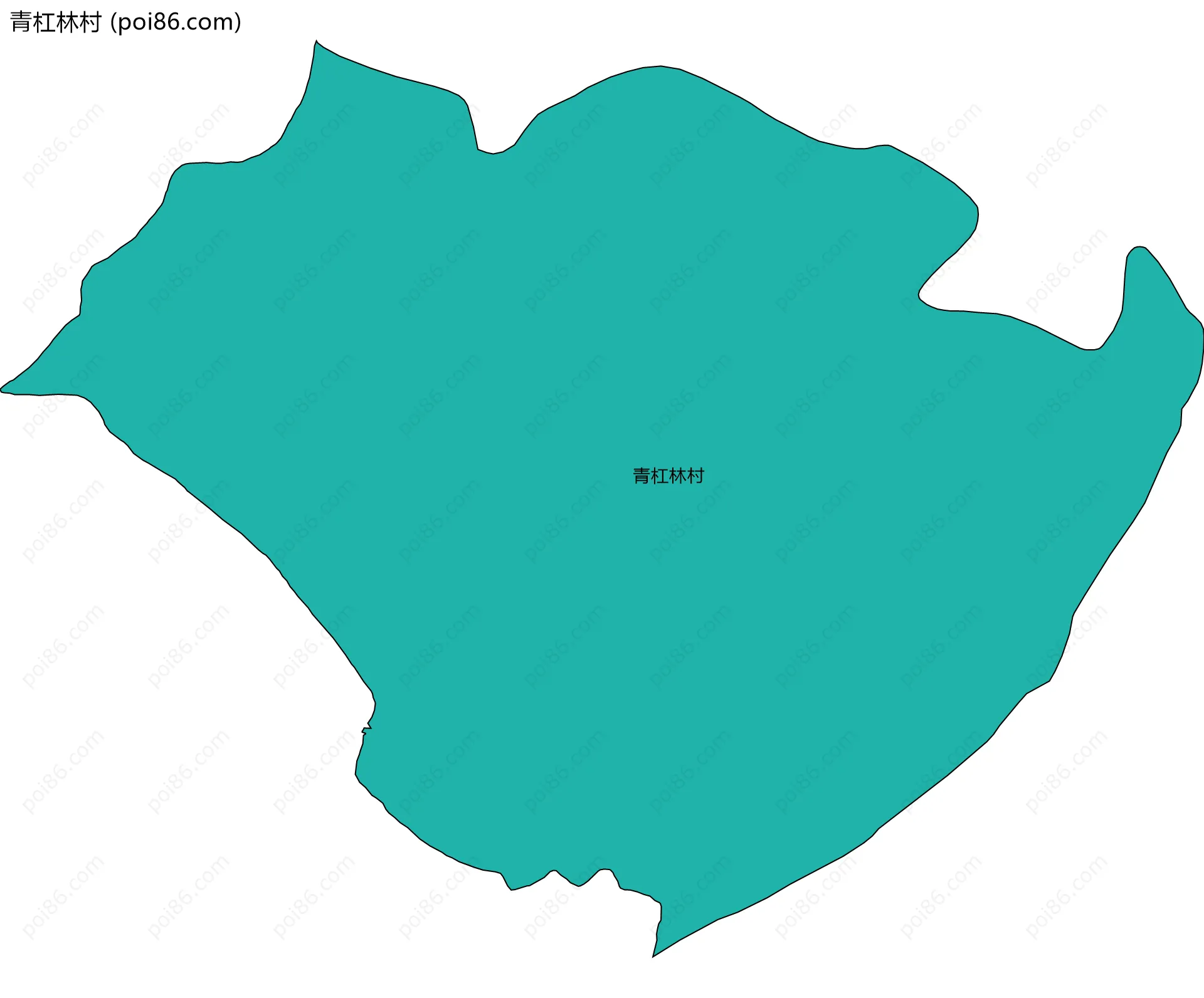 青杠林村边界地图