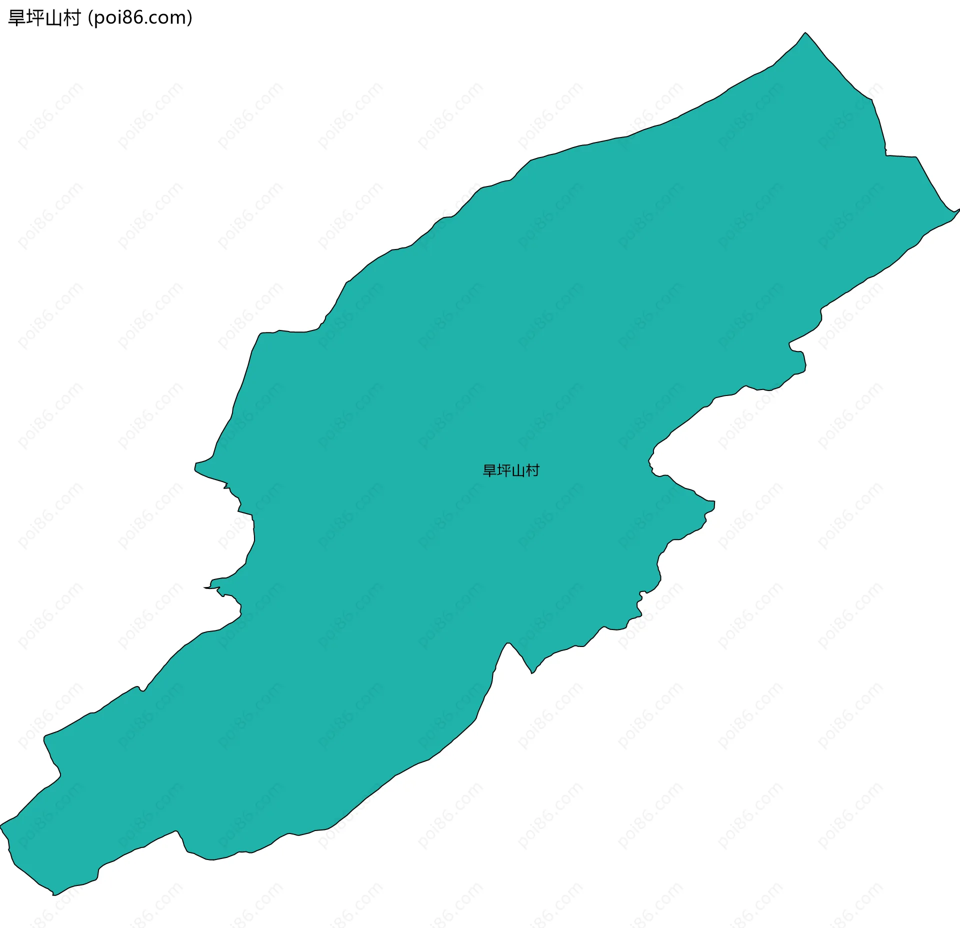 旱坪山村边界地图