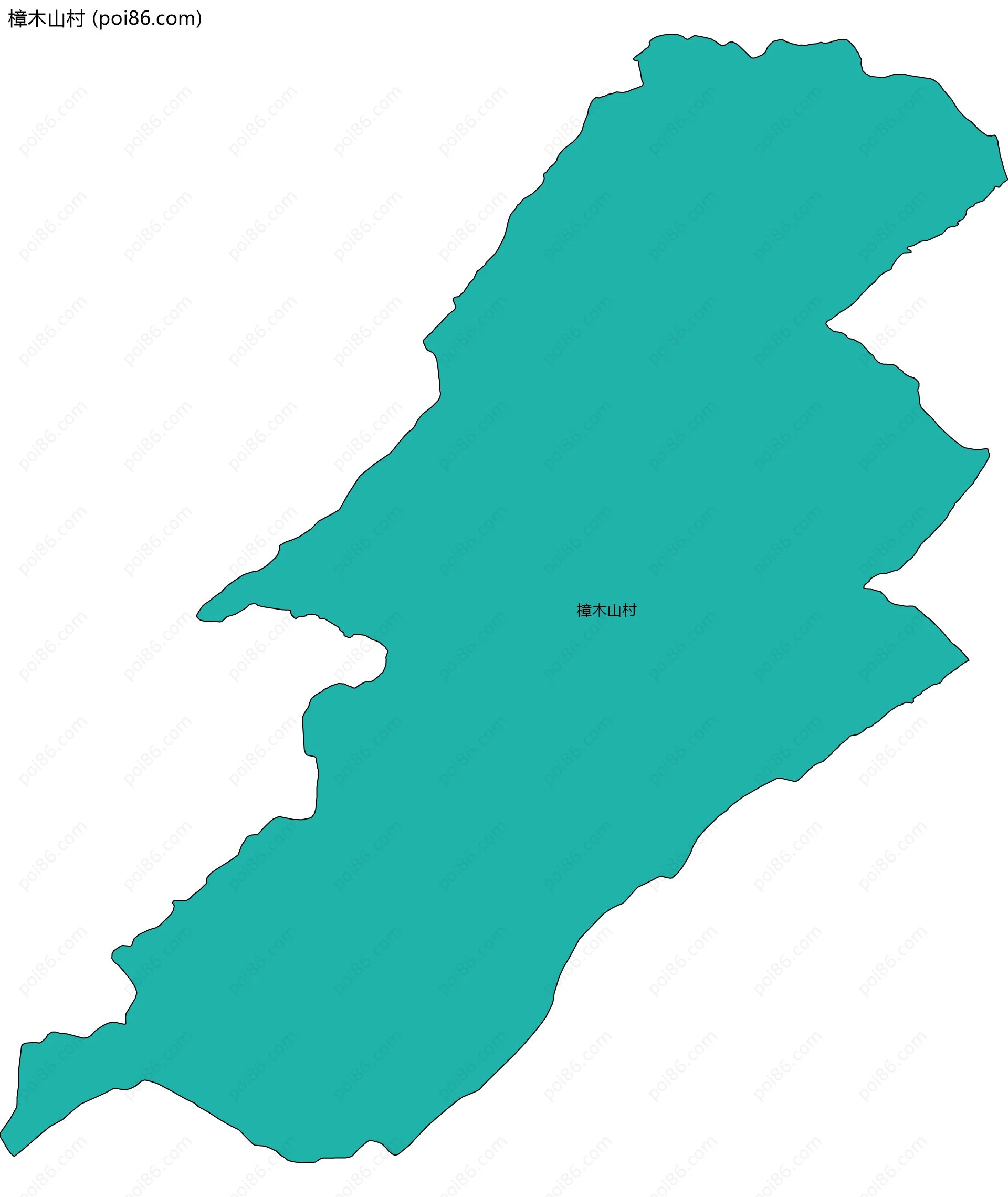 樟木山村边界地图