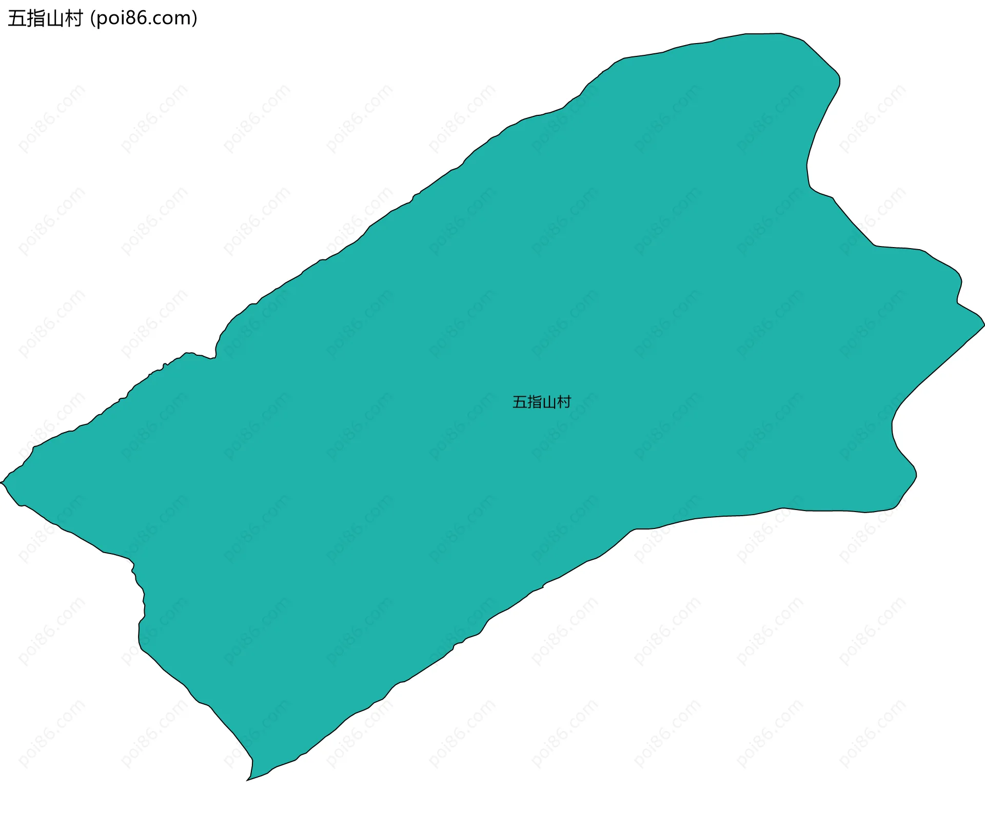 五指山村边界地图