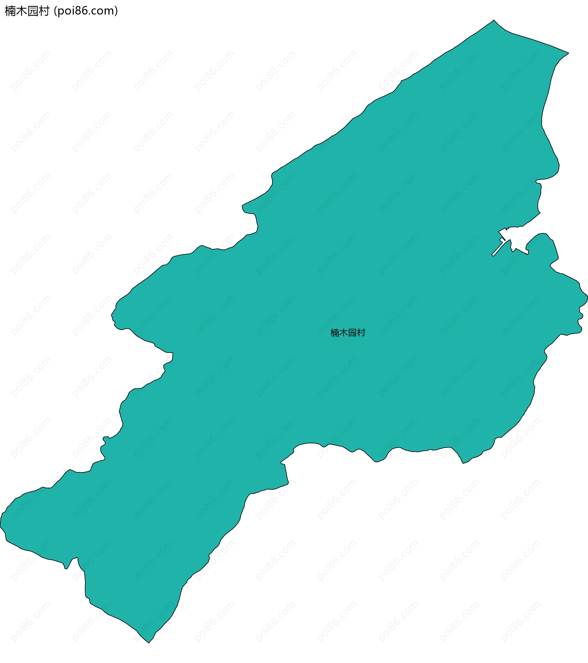 楠木园村边界地图