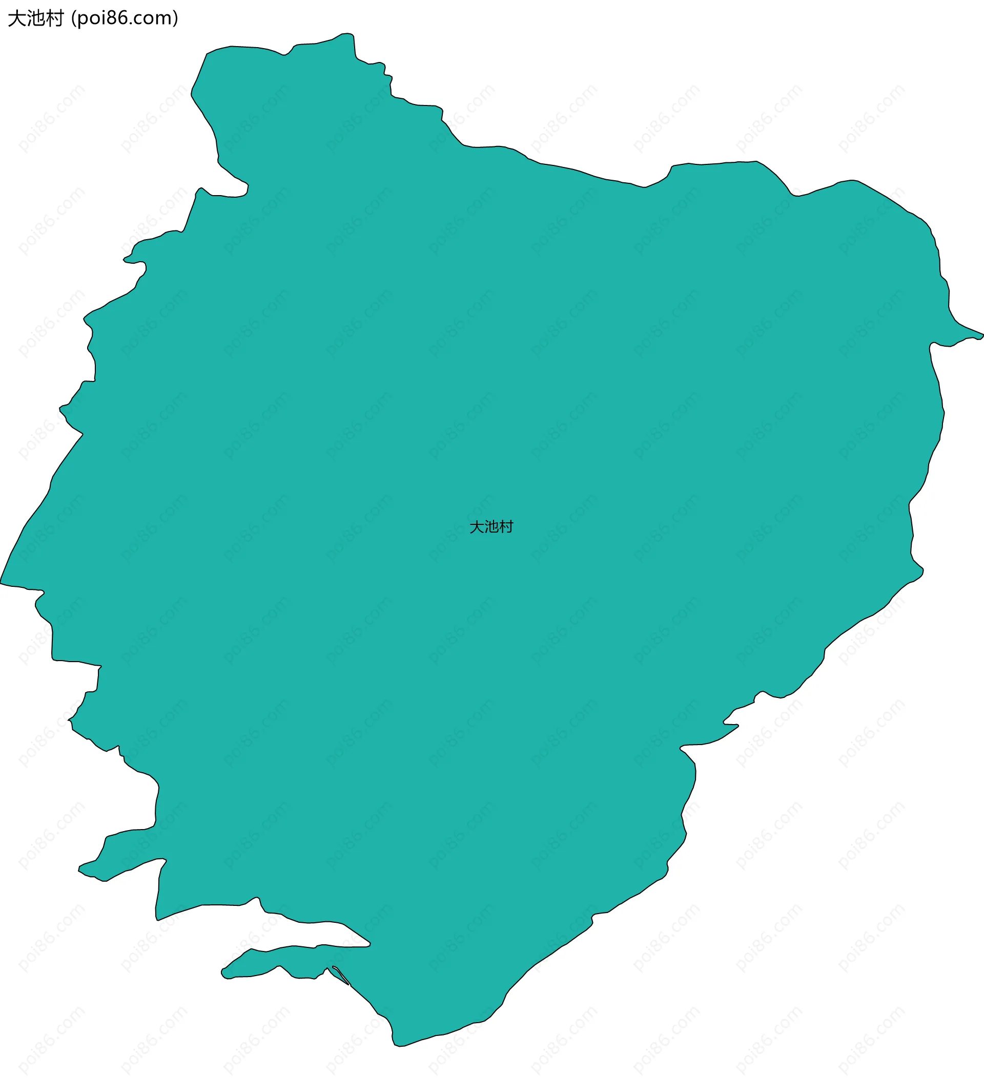 大池村边界地图